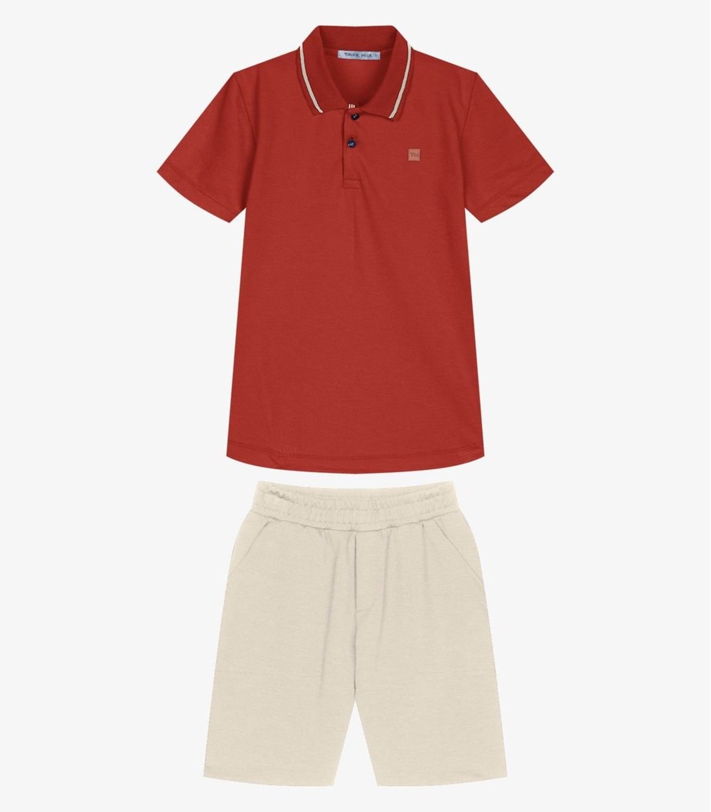Infantil - Conjunto Polo Com Bermuda Trick Nick Laranja