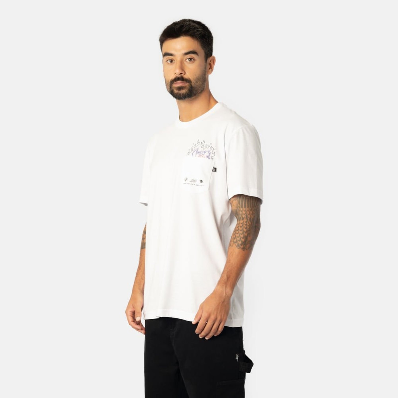 T-Shirt Lost Bolso BRANCO