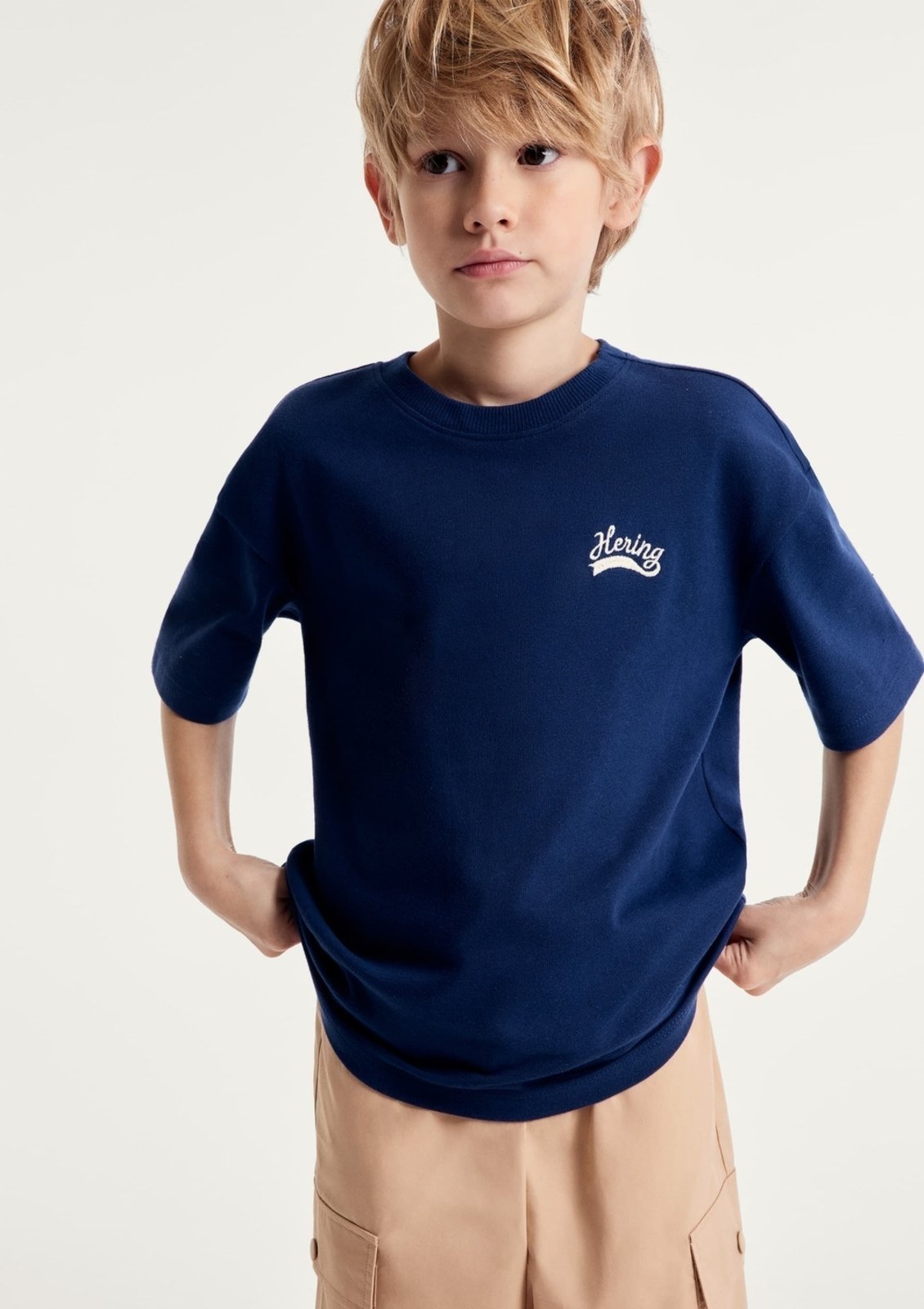 Infantil - Camiseta Menino Oversized Bordada Hering