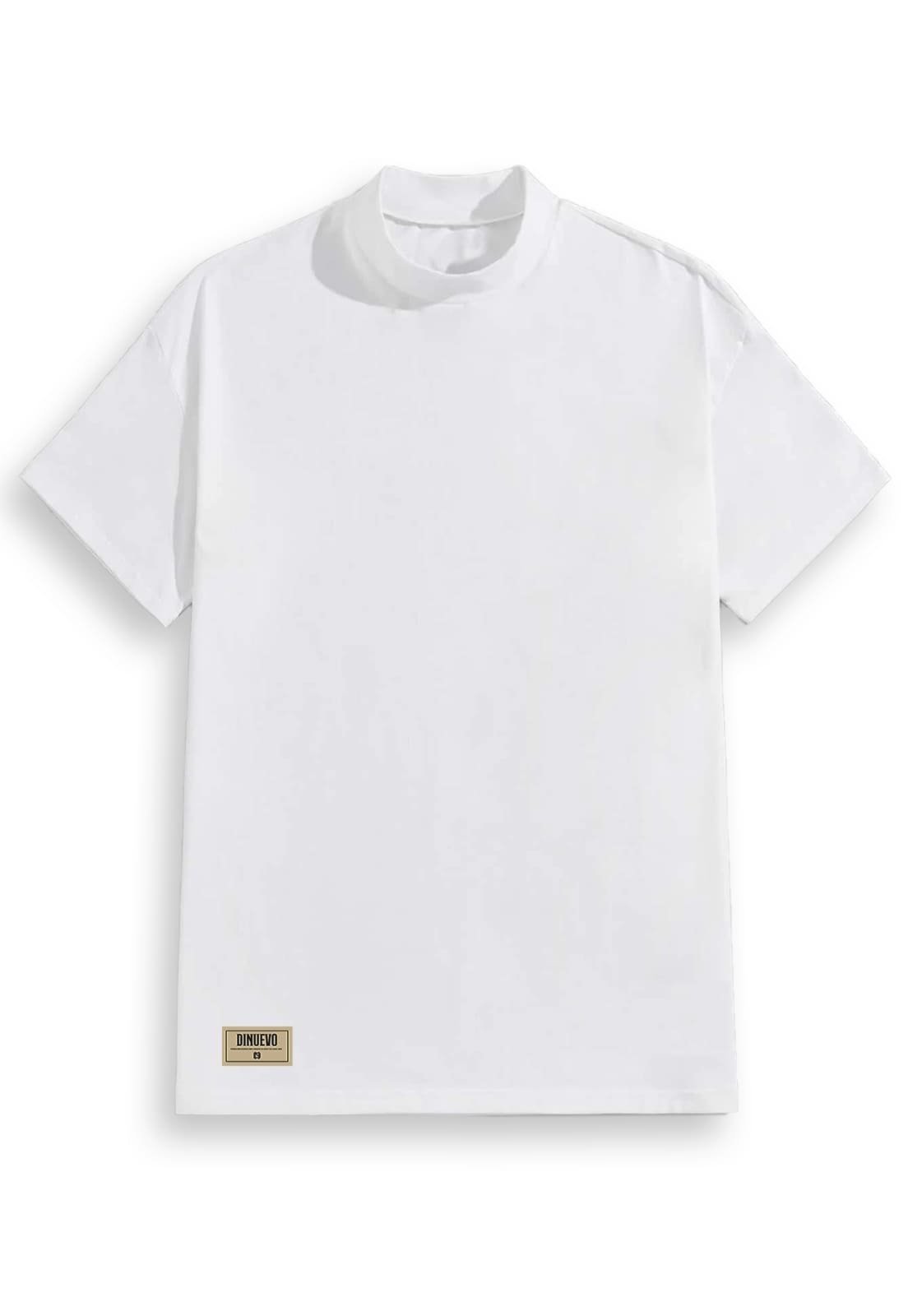 Camisa Oversized Gola Alta Streetwear White DNV