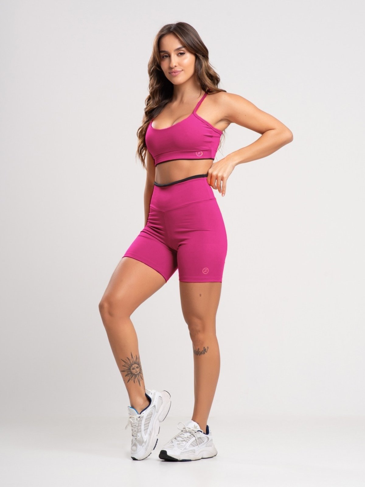 Conjunto Fit One Element Suplex Short e Top com bojo removível Magenta