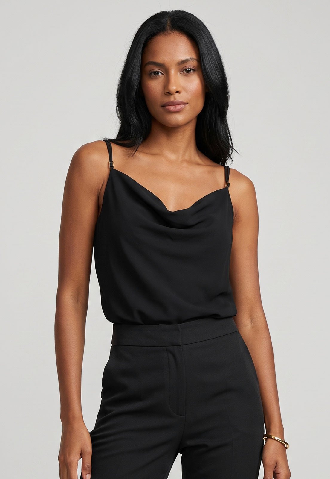 Blusa Feminina Lança Perfume Alças Finas Preta