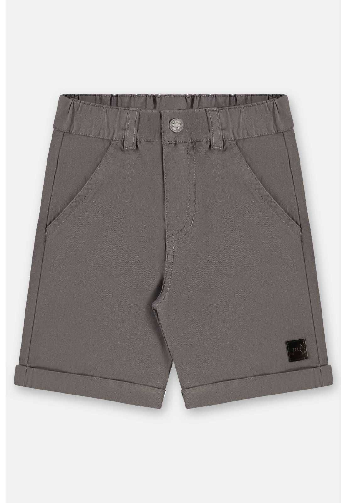 Infantil – Bermuda Sarja com Elastano Up Baby Cinza