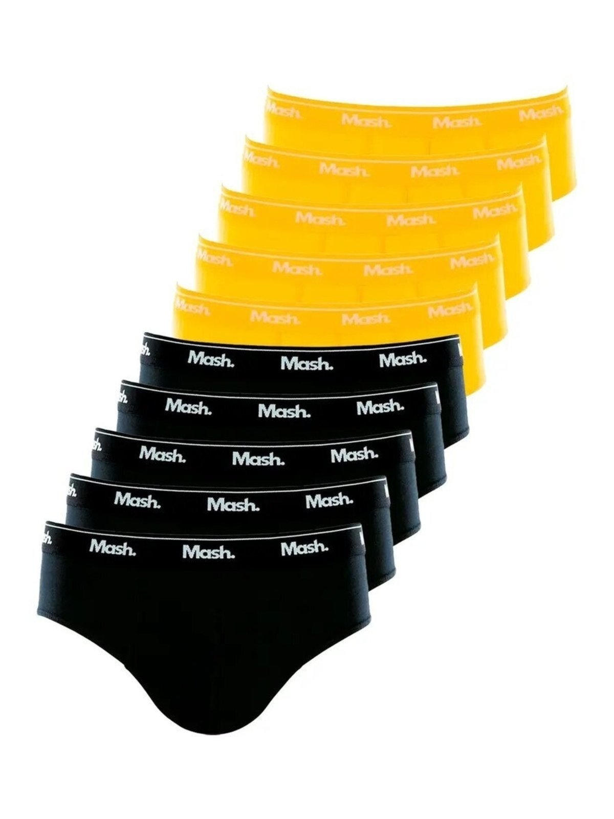 Kit com 10 Cuecas Slip Mash 073.58 Preto