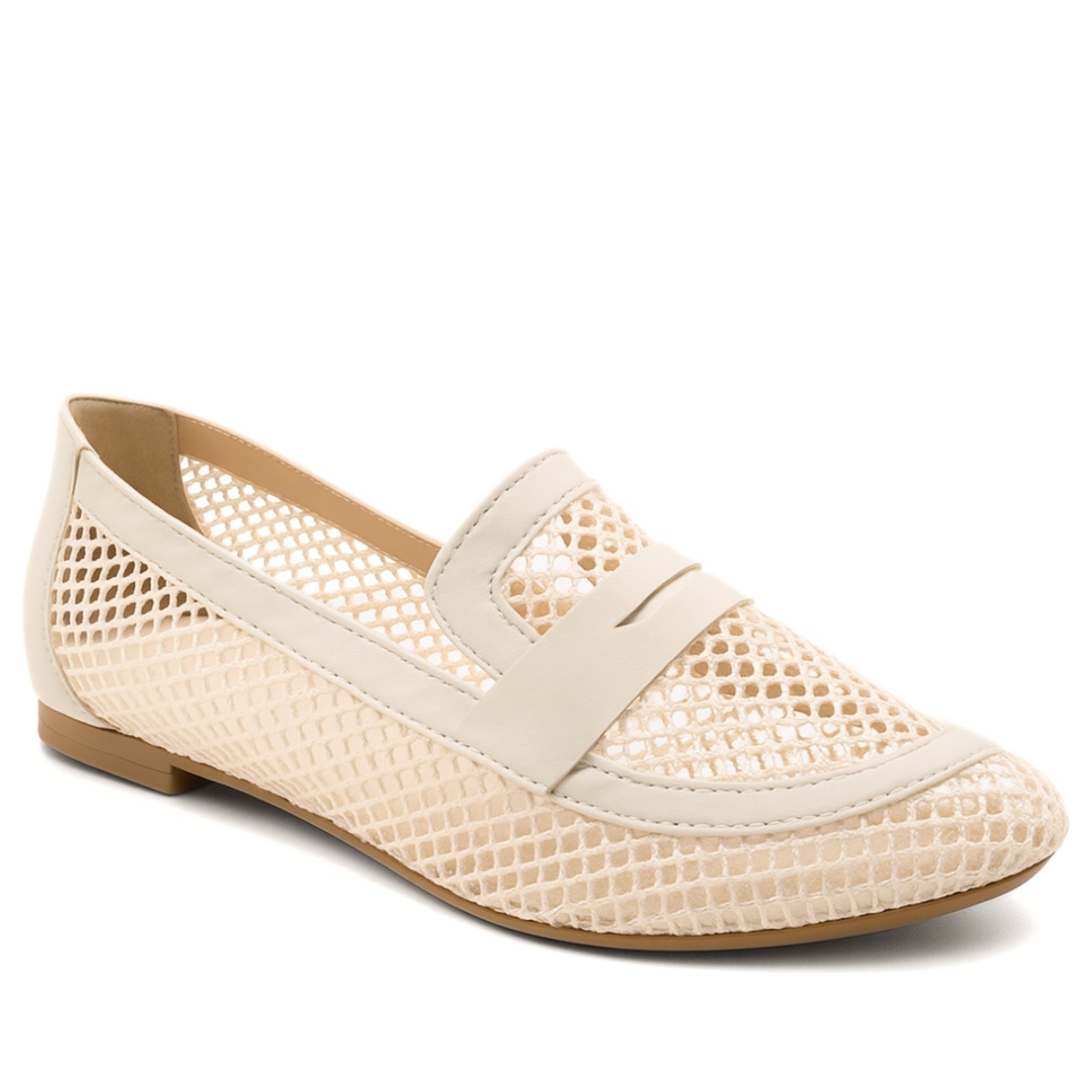Mocassim Feminino Redinha Sapatilha Social Vazada Off White 5403