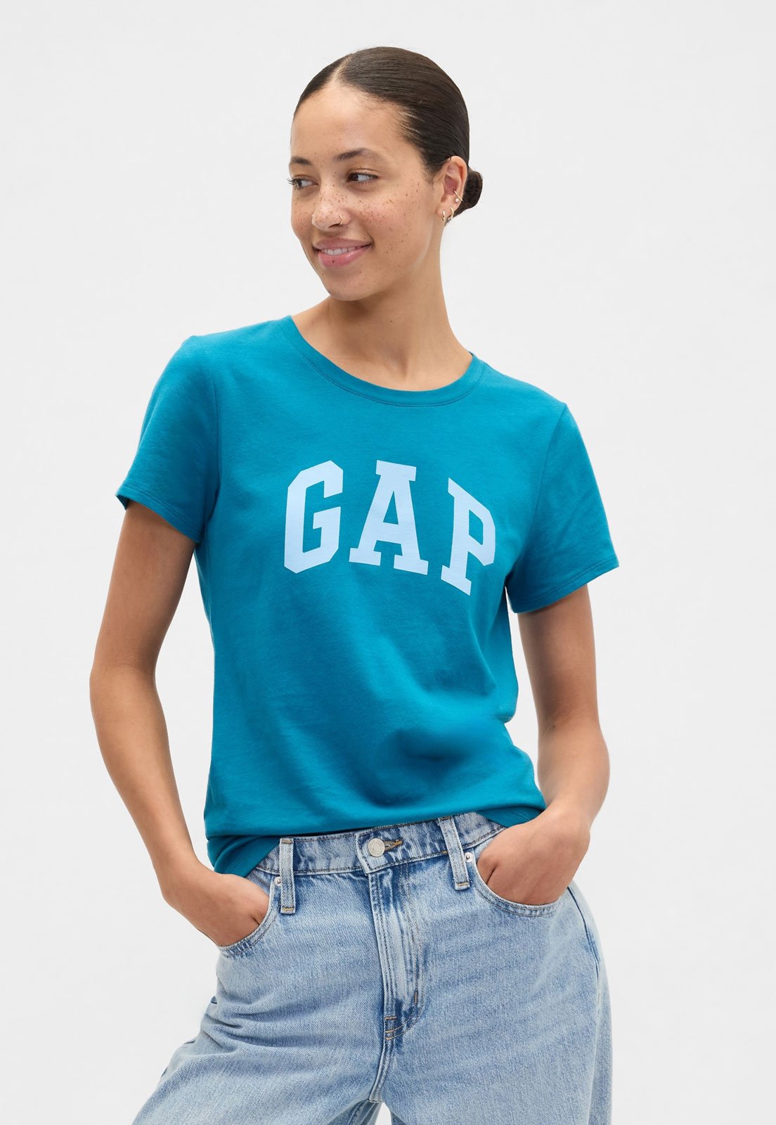 Vista 2 Camiseta Feminina GAP Estampa Logo azul GAP azul