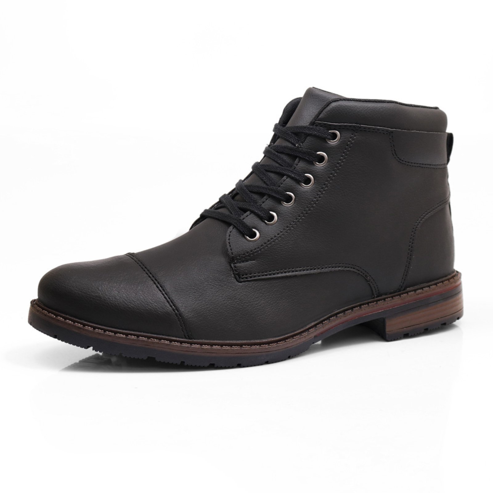 Vista 3 Kit Bota Coturno Com Carteira Masculina Épico Urbano Cadarço Dia a Dia Leve ÉPICO CALÇADOS preto ÉPICO CALÇADOS preto