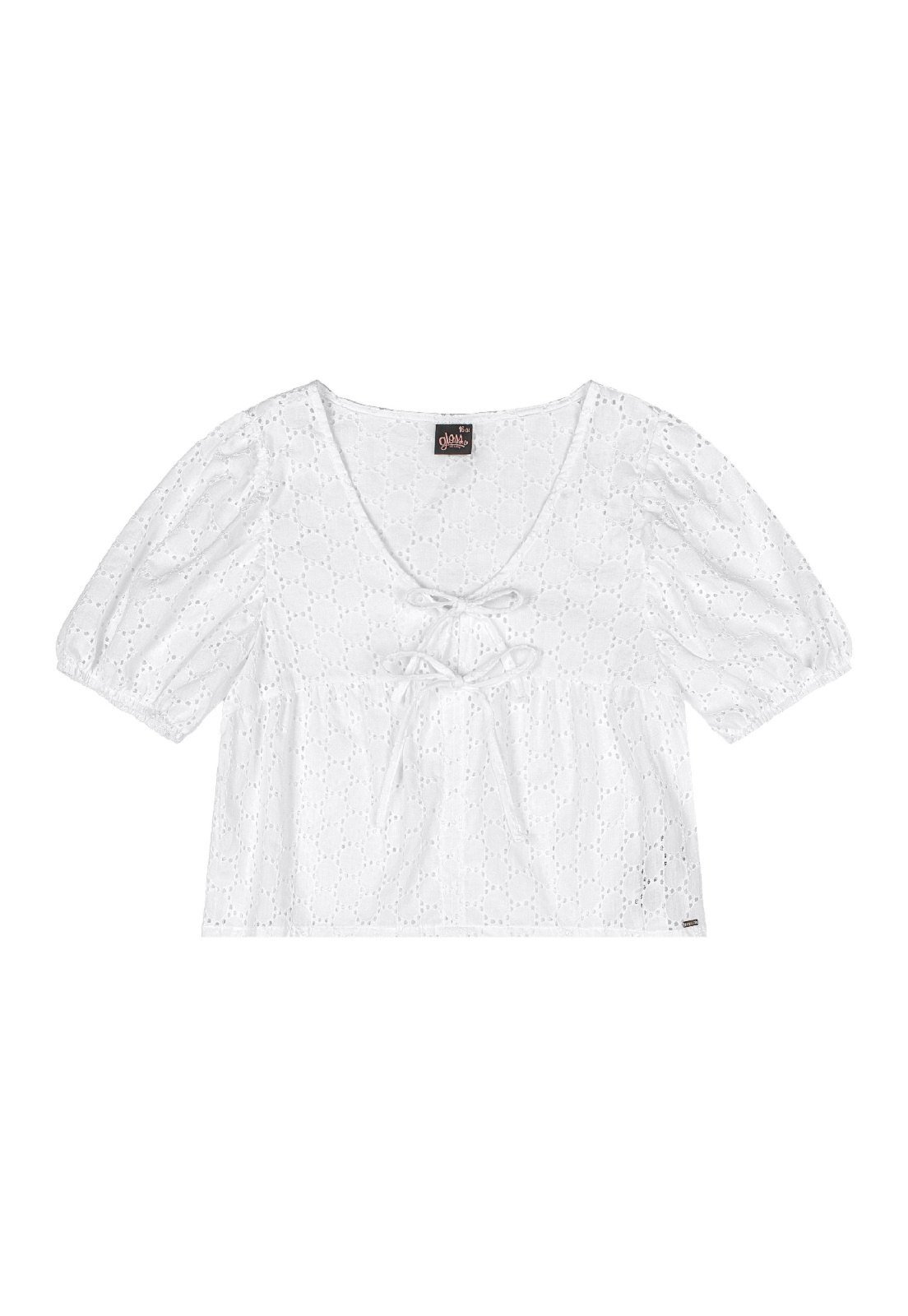 Vista 3 Infantil - Bata Juvenil em Laise Gloss branco Gloss branco