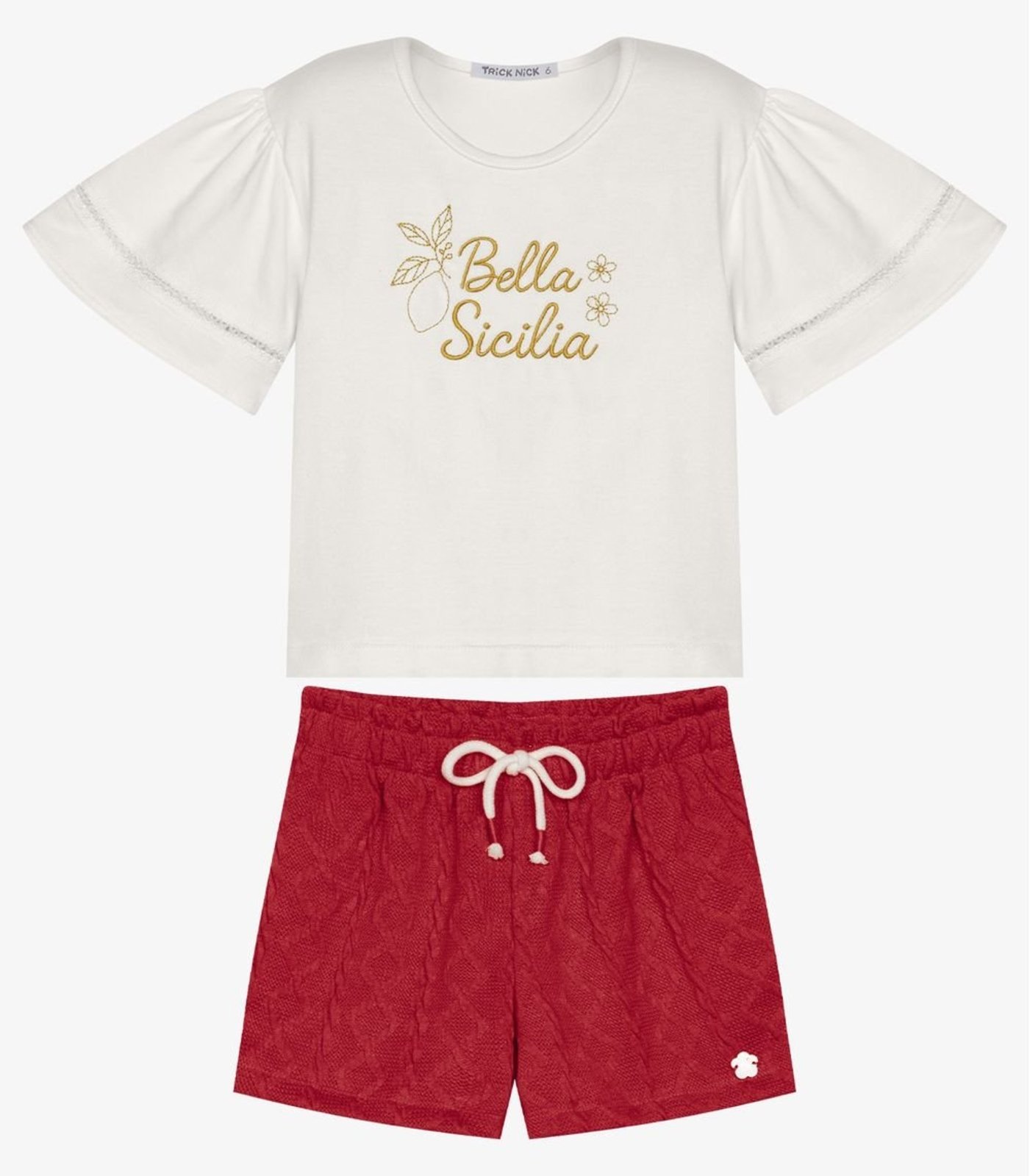 Infantil - Conjunto Blusa Com Shorts Trick Nick Branco