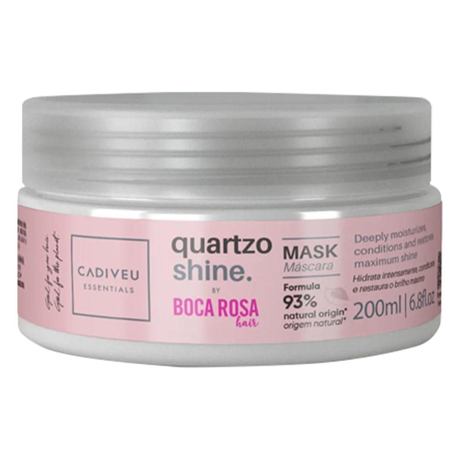 Vista 2 Cadiveu Essentials Boca Rosa Quartzo Shine Máscara 200ml Cadiveu Professional incolor rosa Cadiveu Professional incolor rosa