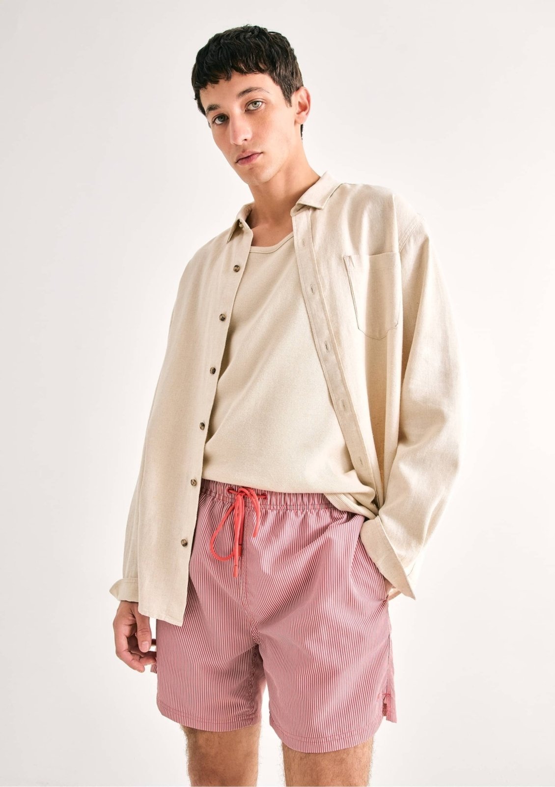 Shorts De Banho Masculino Listrado Hering