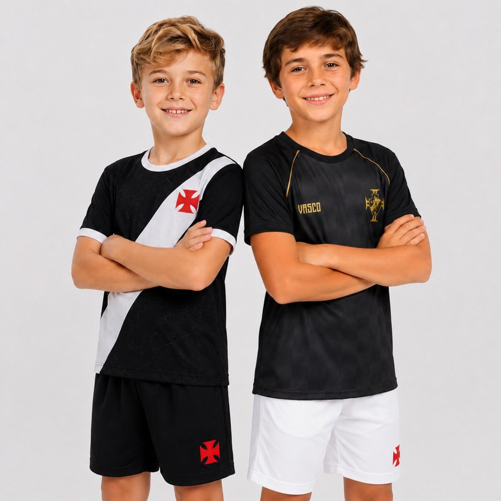 Kit 2 Camisas Vasco Mosaico e Building Preto