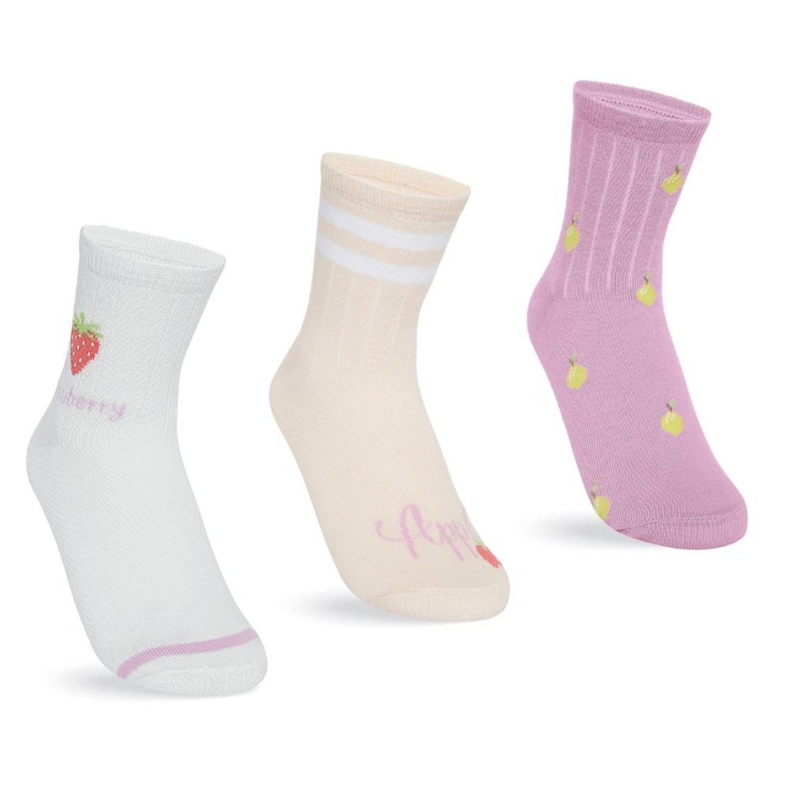 Kit 3 Pares de Meias Cano Médio Feminina Selene 7451
