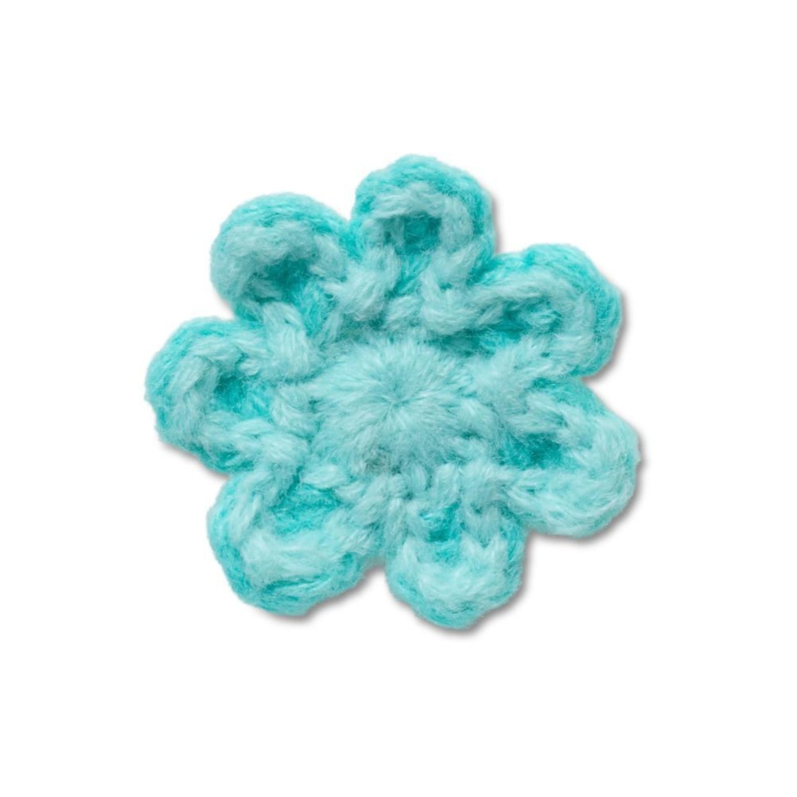 Vista 2 Infantil - Jibbitz™ Flor Azul de Crochê Única Unico Crocs unico azul