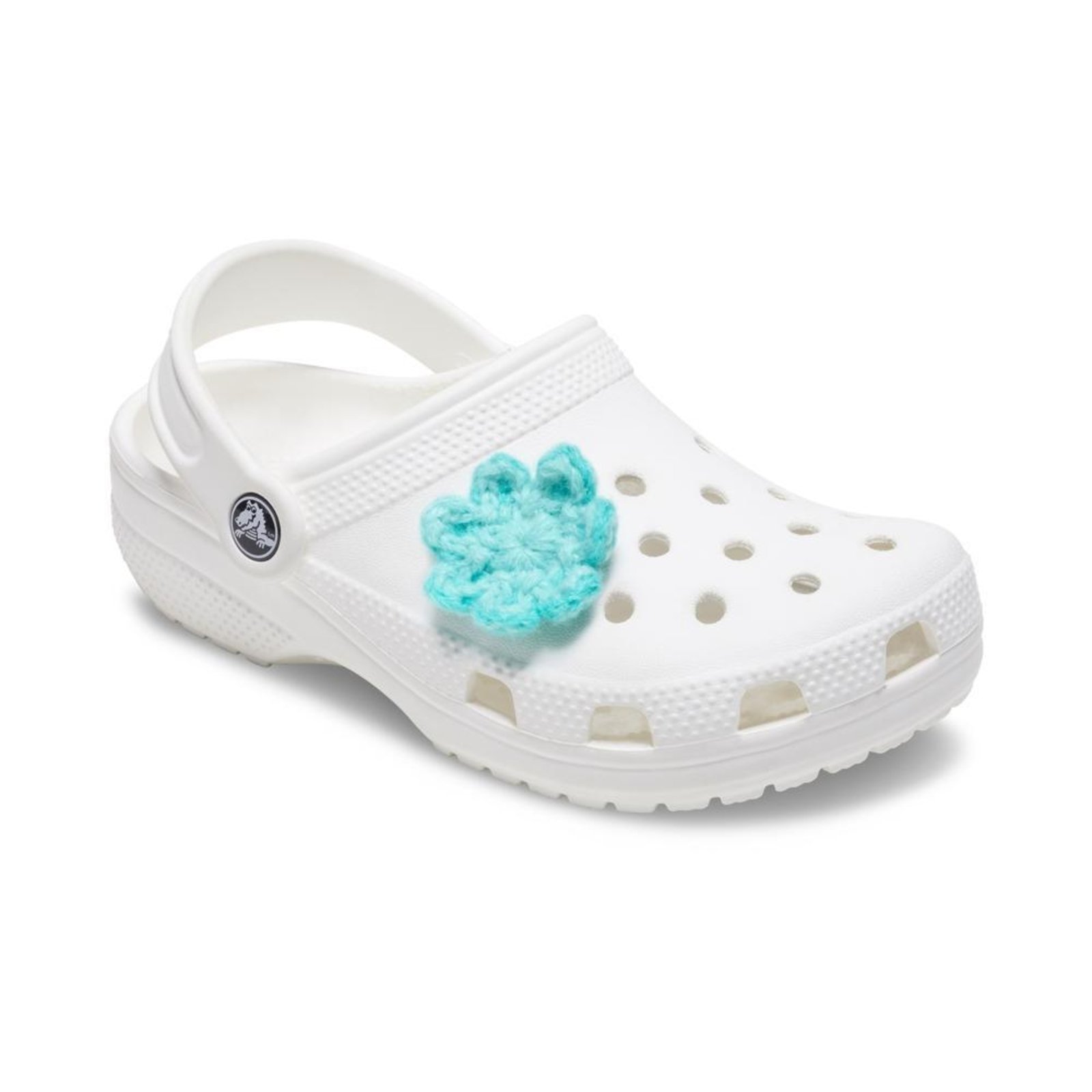 Vista 3 Infantil - Jibbitz™ Flor Azul de Crochê Única Unico Crocs unico azul