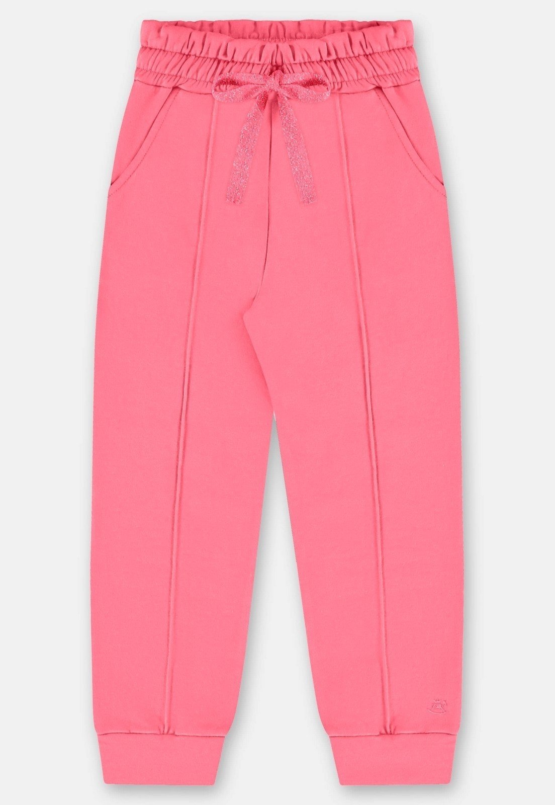 Vista 2 Infantil - Calça Feminina em Molecotton Básico Up Baby Rosa Pink pink rosa Up Baby pink rosa