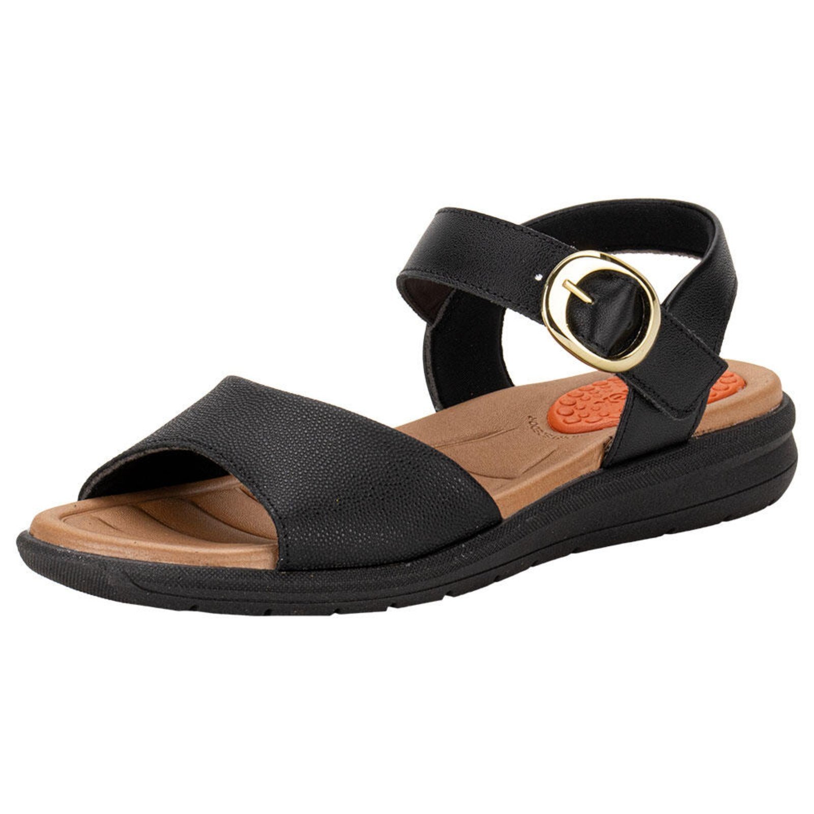 Sandália Feminina Flat Usaflex Am15004 0941504 Preto