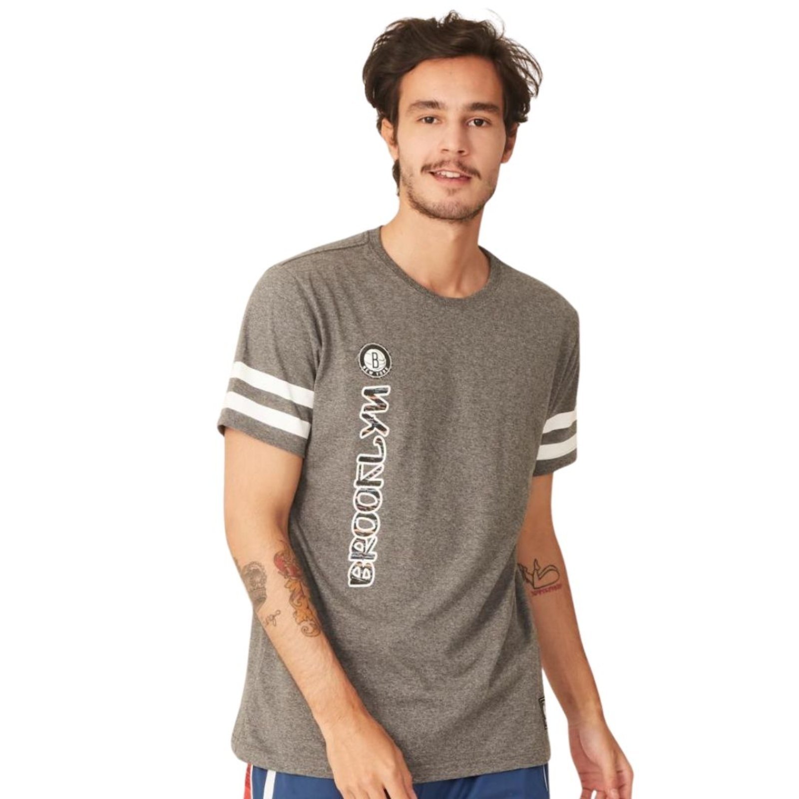 Camiseta NBA Brooklyn Especial Nets Grafite Original