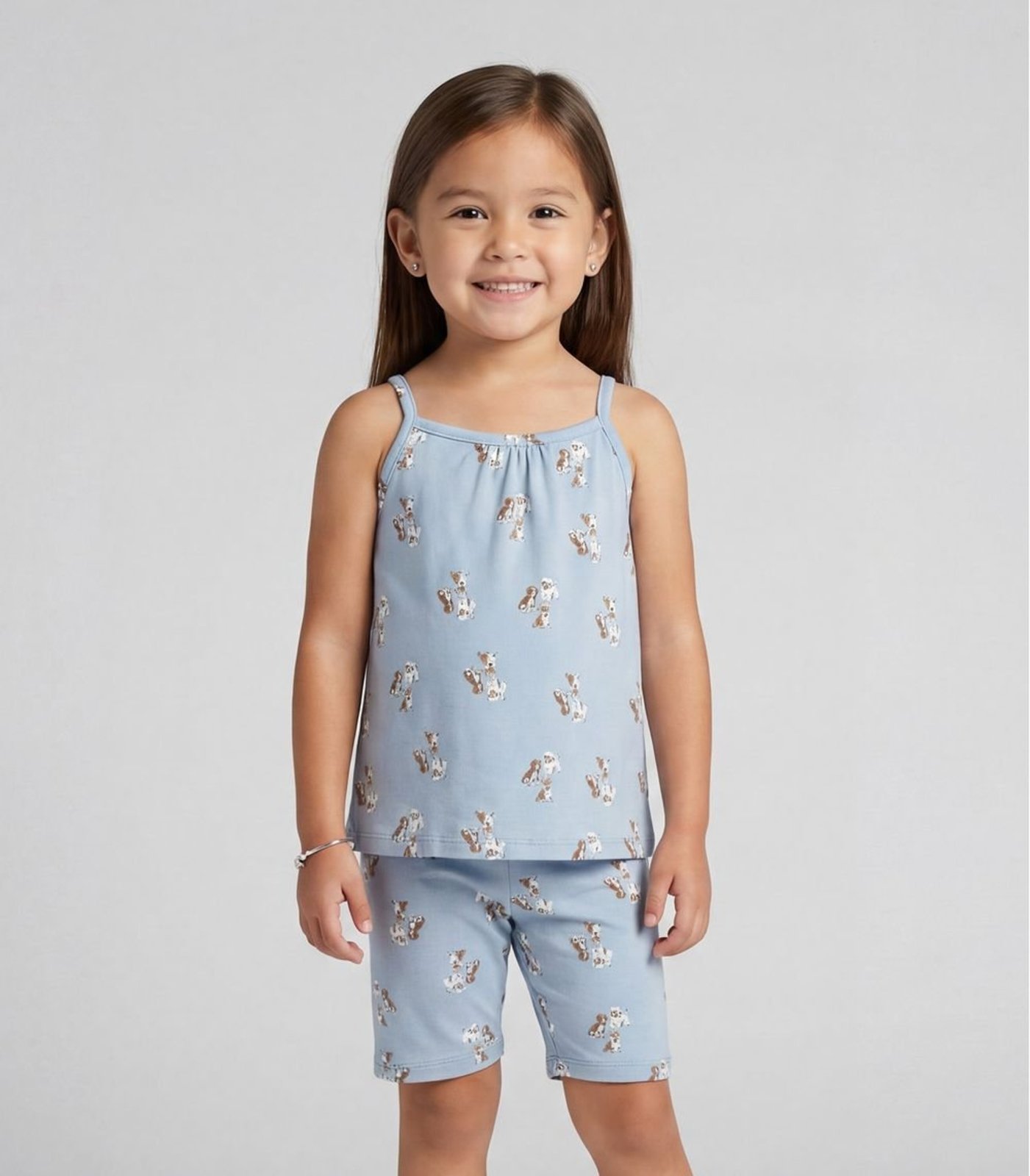 Infantil - Conjunto Blusa De Alça E Ciclista Select Azul