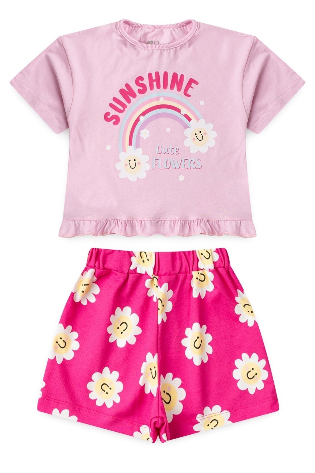 Vista 2 Infantil - Conjunto Bem Vestir Feminino Florzinhas Claro rosa BEM VESTIR rosa