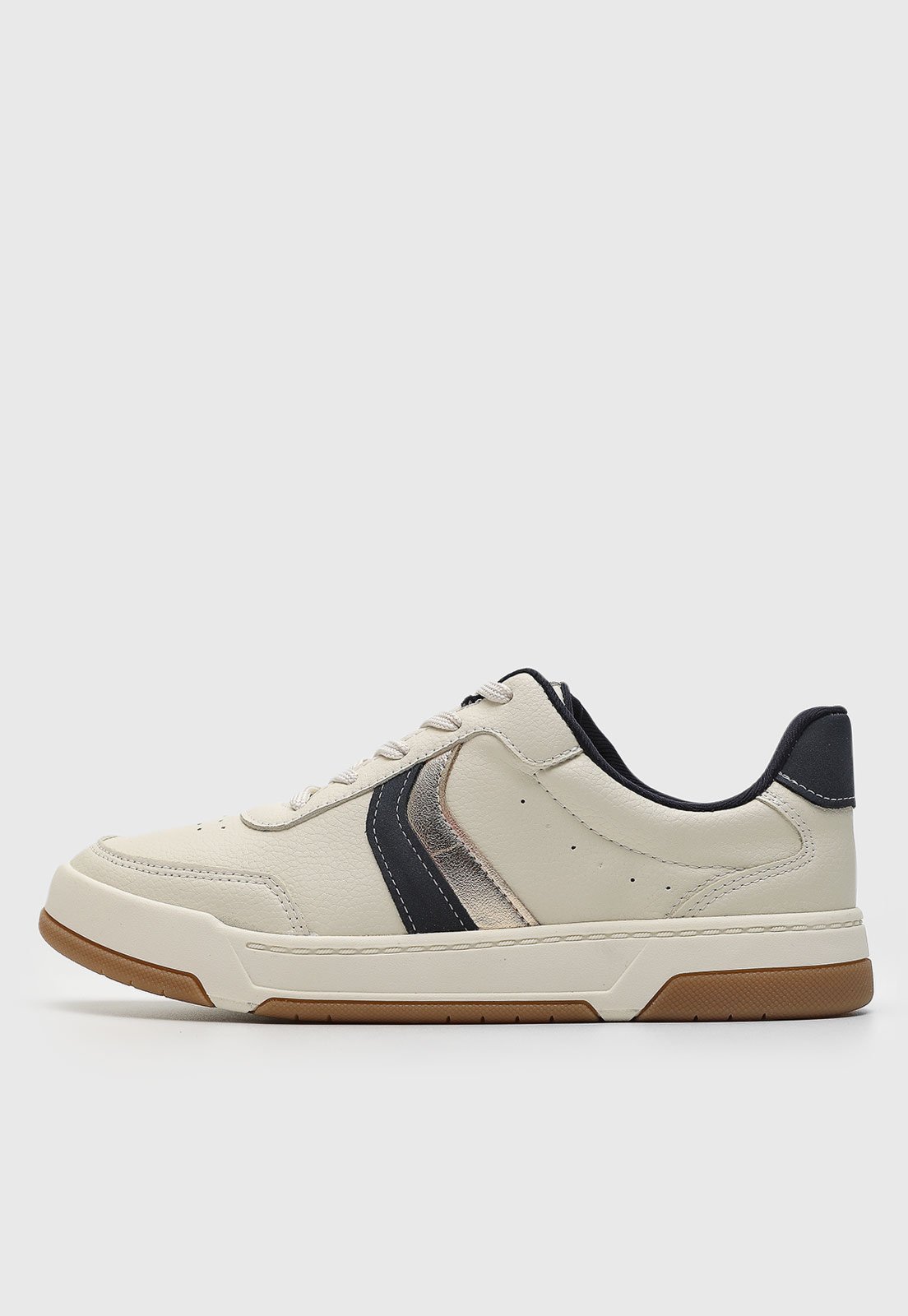 Tênis Feminino Dakota Detalhe Metalizado Branco