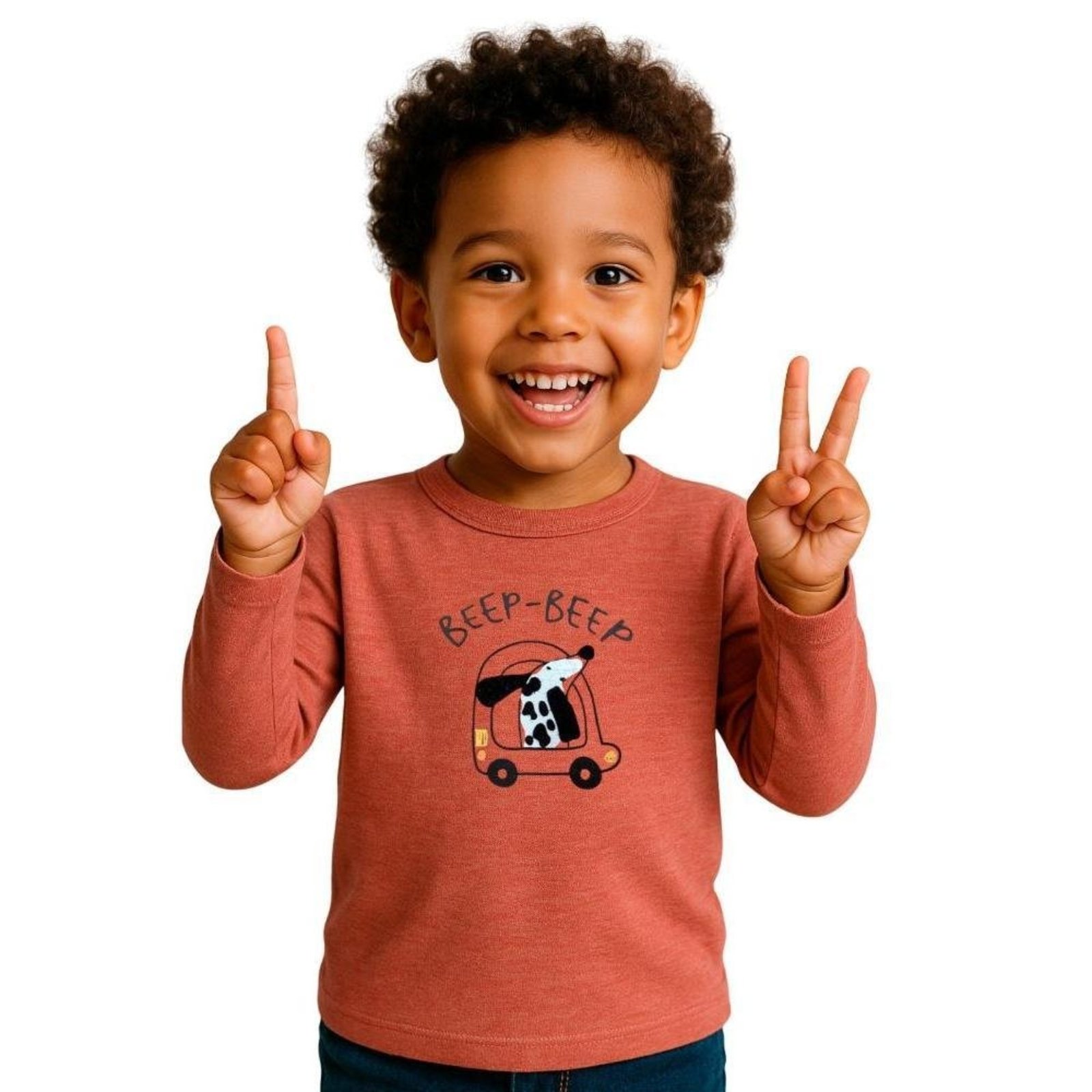 Infantil - Camiseta Doguinhos Alphabeto Marrom