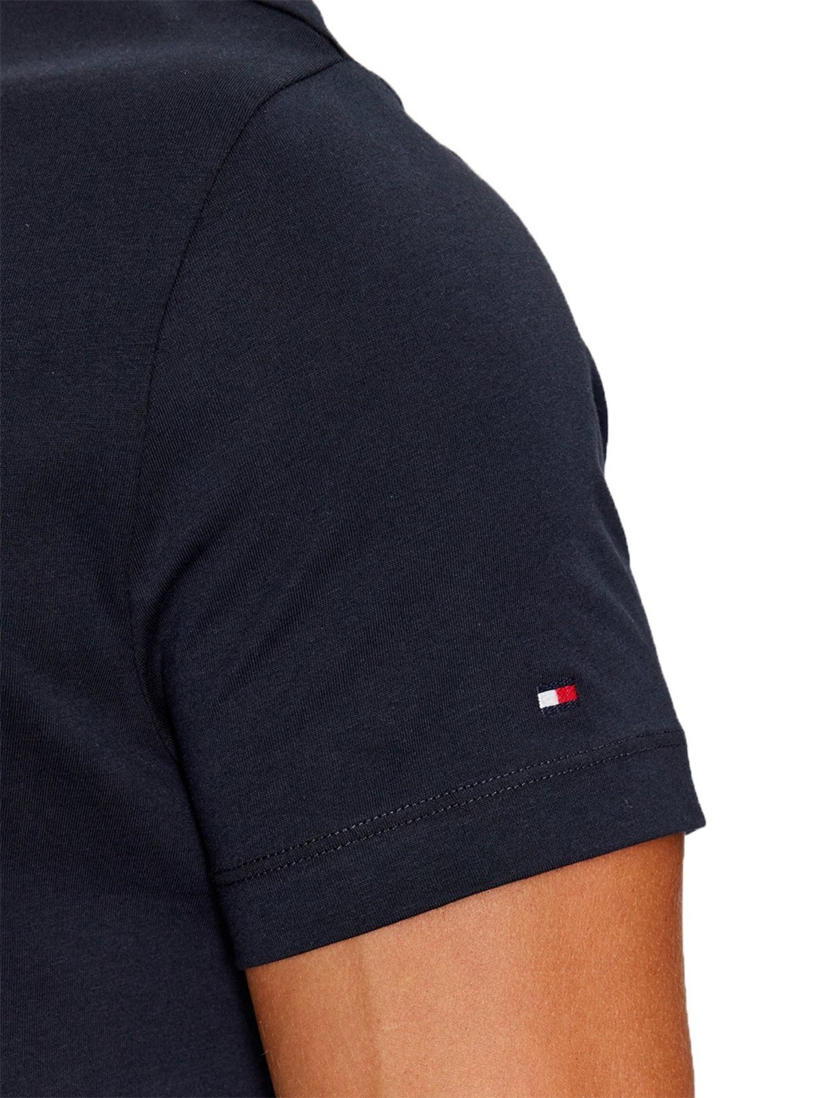 Vista 3 Camiseta Tommy Hilfiger Masculina Monotype Roundle Logo azul marinho Tommy Hilfiger azul marinho