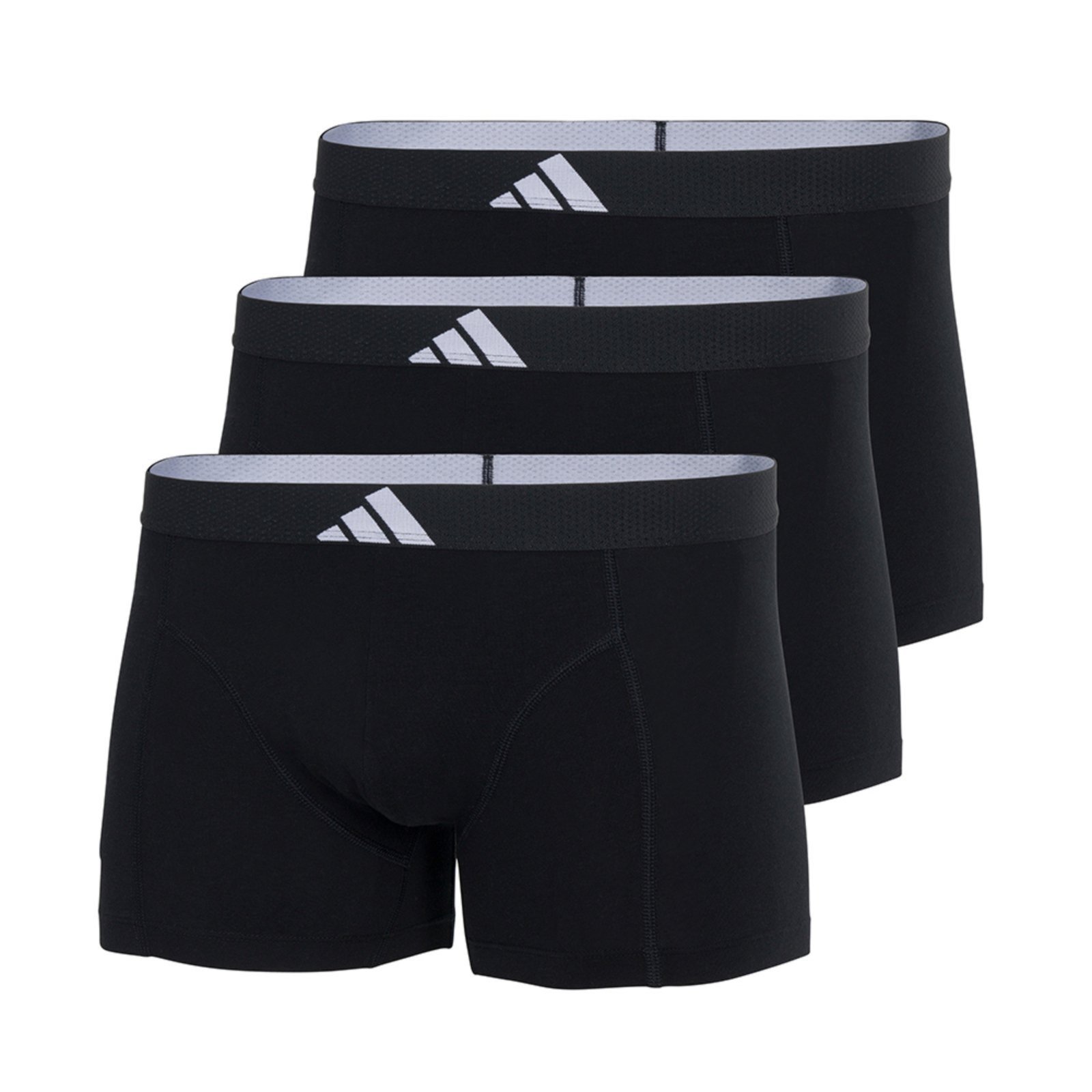Kit com 3 Cuecas Boxer adidas Underwear Preto