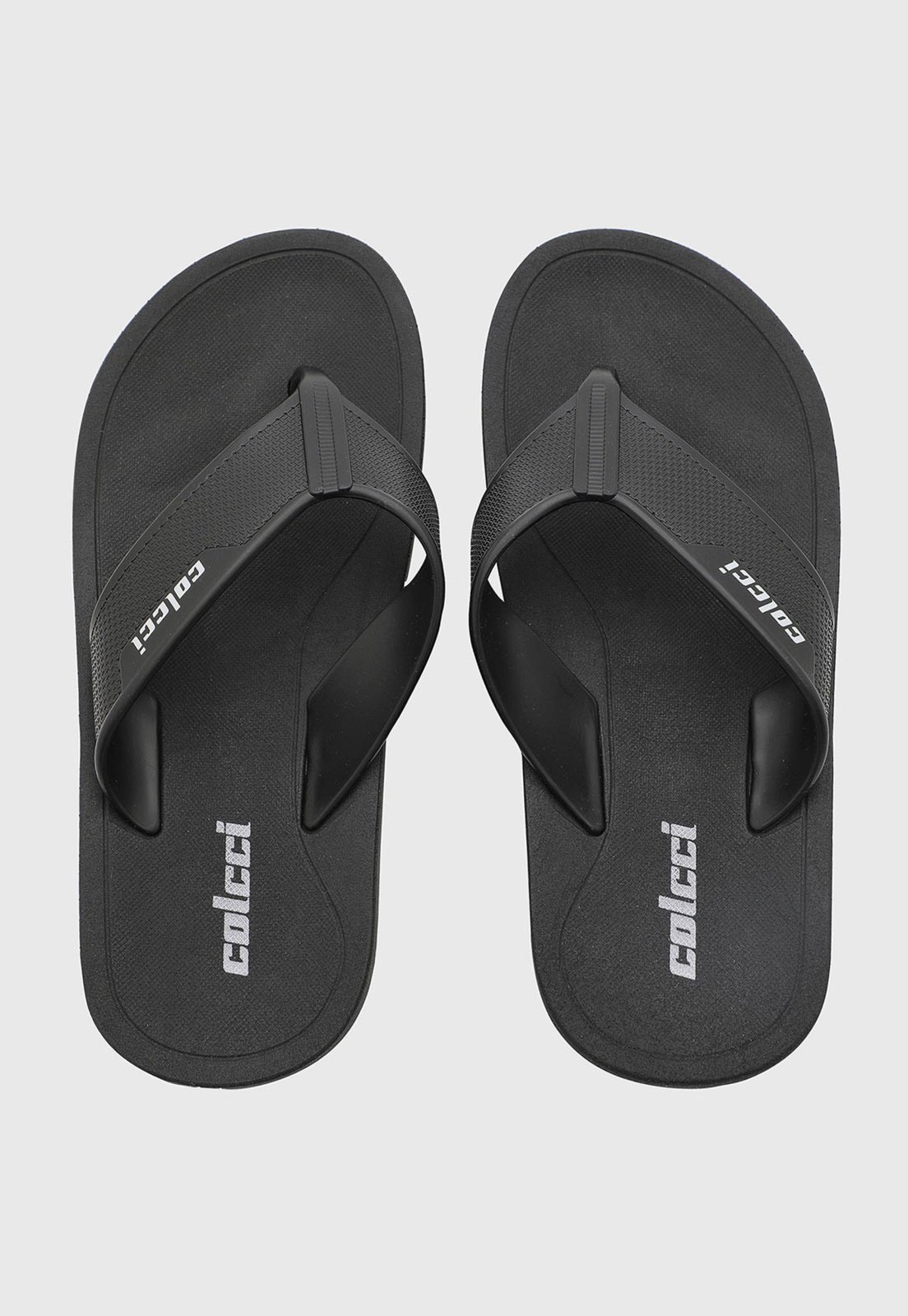 Chinelo Masculino Colcci Tira Larga Logo Preto