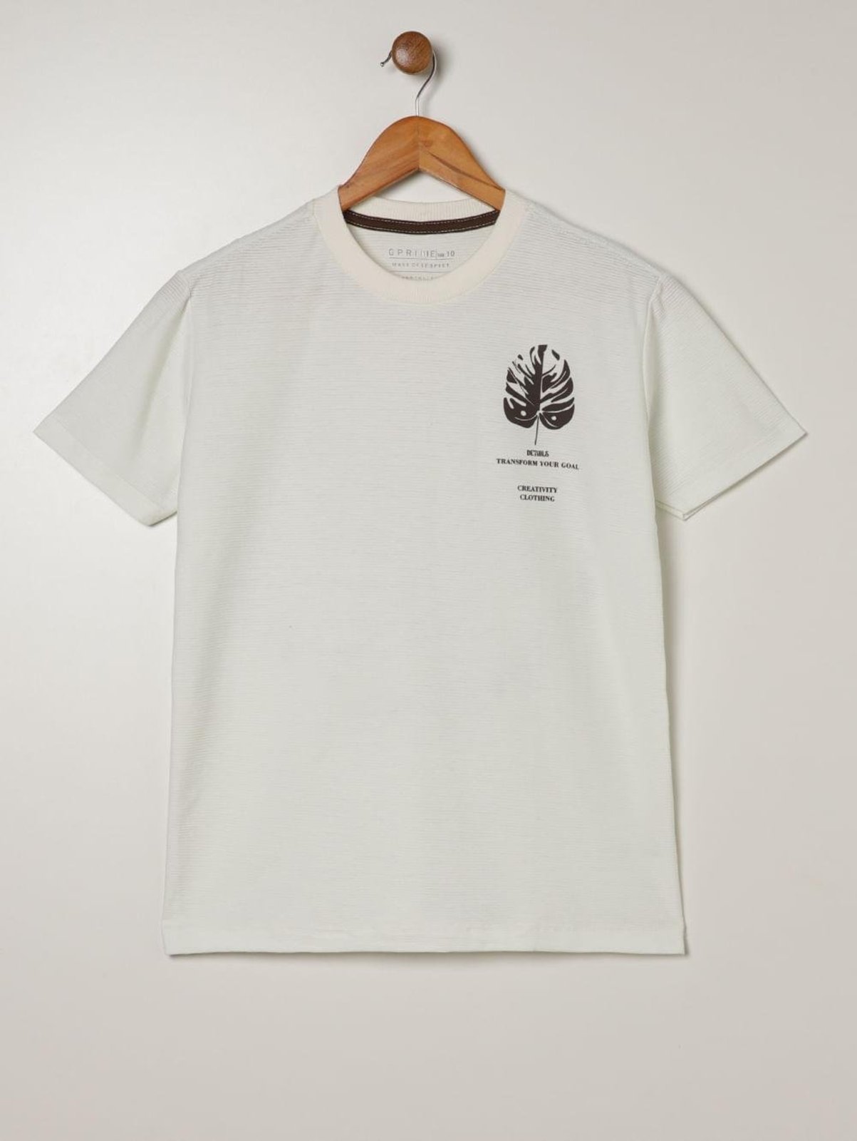 Infantil - Camiseta Oversized Juvenil Para Menino - OFF WHITE