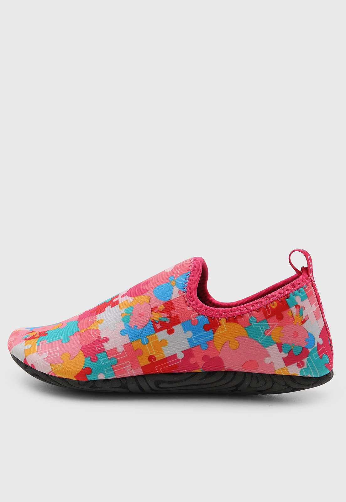 Vista 3 Infantil - Tênis Lilica Ripilica Comfy Ezy Estampa Quebra-Cabeça rosa Lilica Ripilica rosa