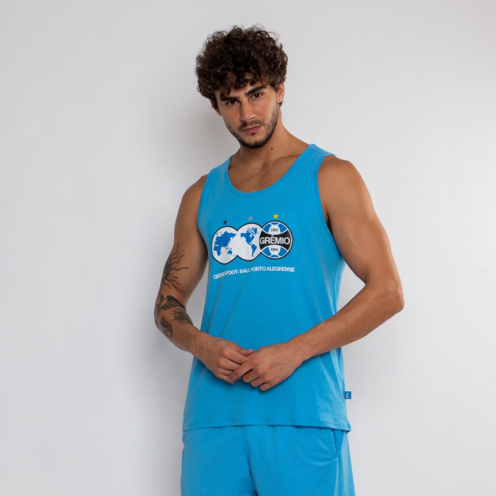 Camiseta Regata Grêmio Oficial Legado De Campeão Azul
