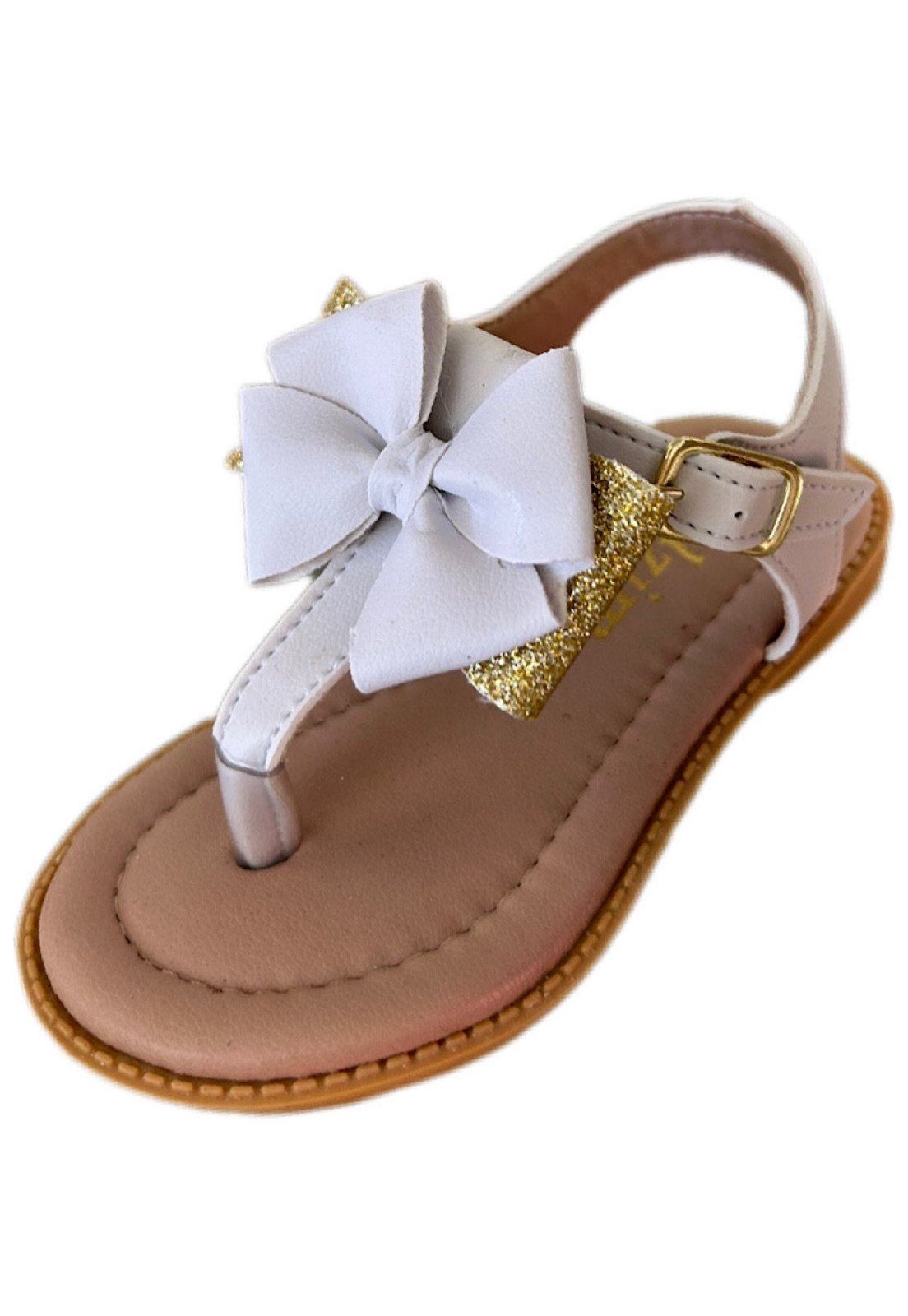 Infantil – Sandália menina infanil Solzim de dedinho laço Branca