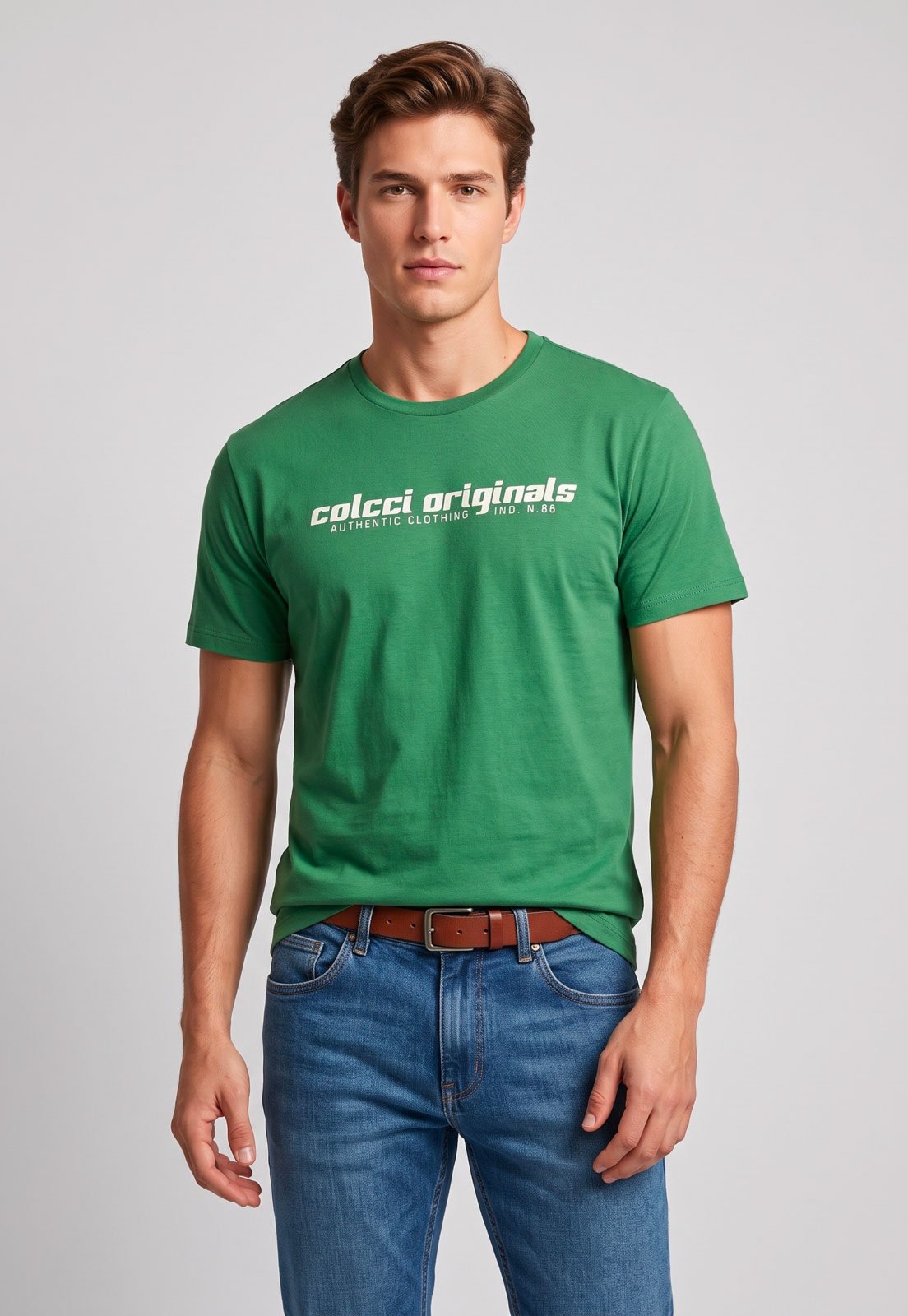 Camiseta Masculina Colcci Logo Verde