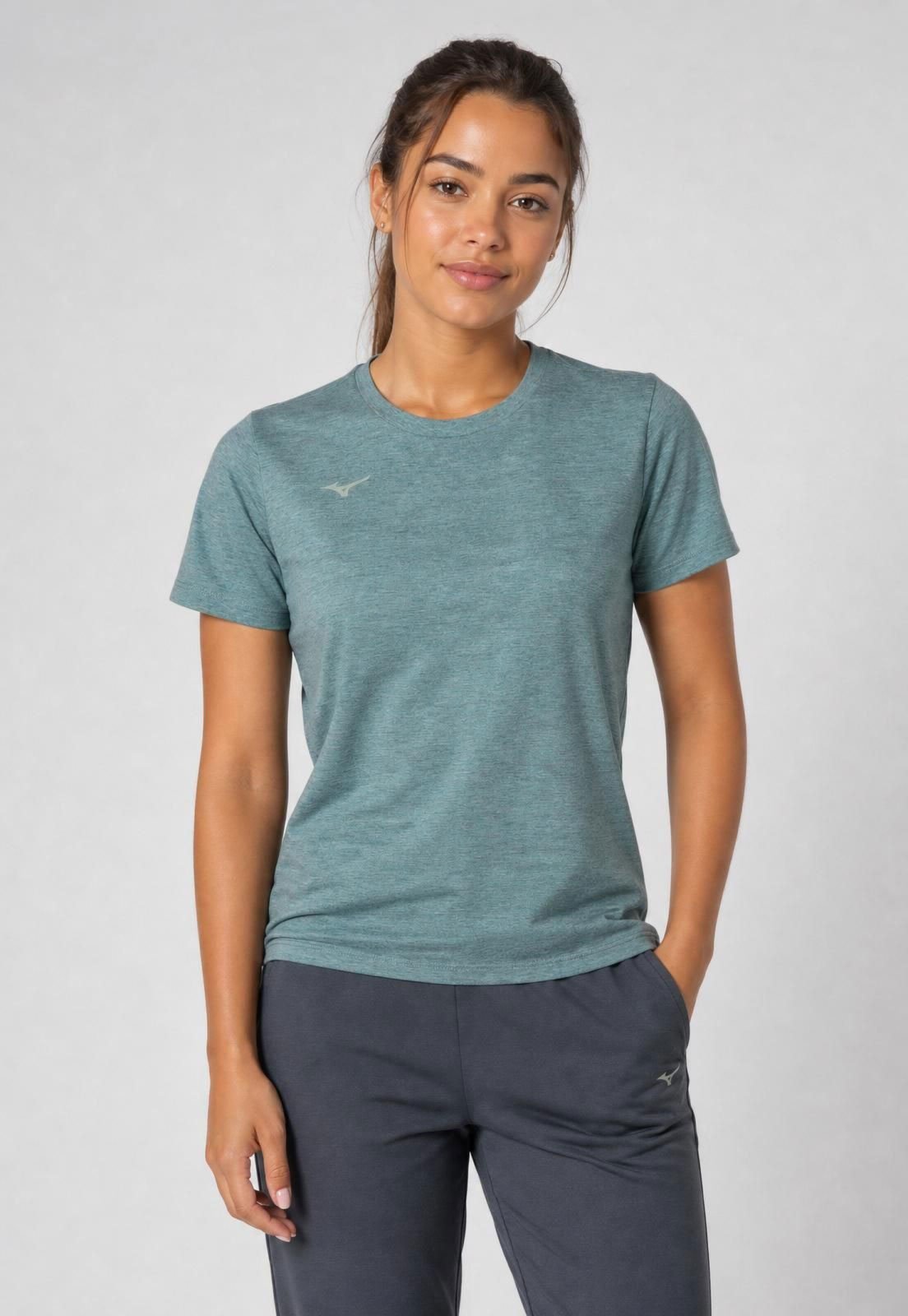 Camiseta Feminina Mizuno Regular Azul
