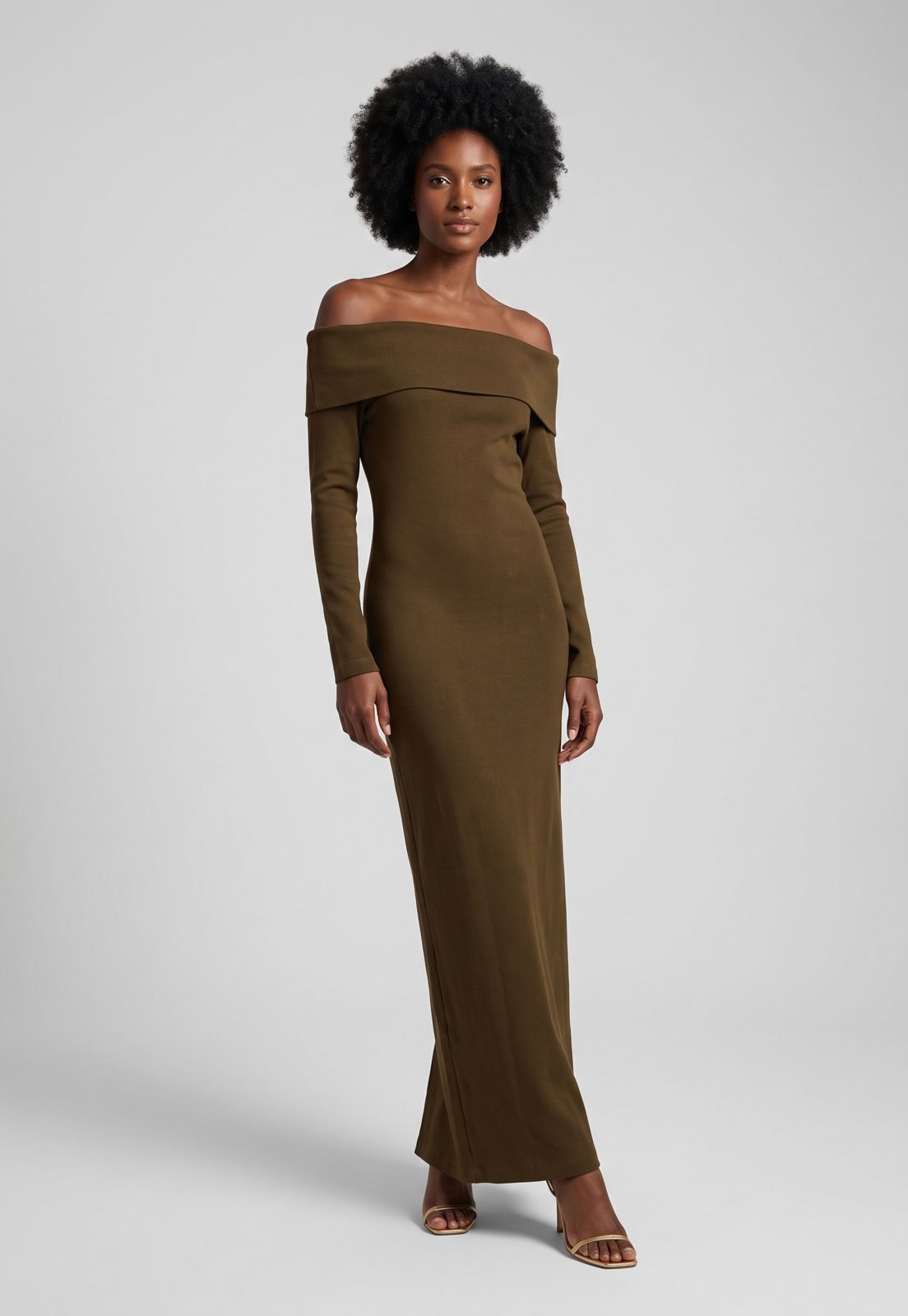 Vestido Feminino Lança Perfume Ombro a Ombro Verde