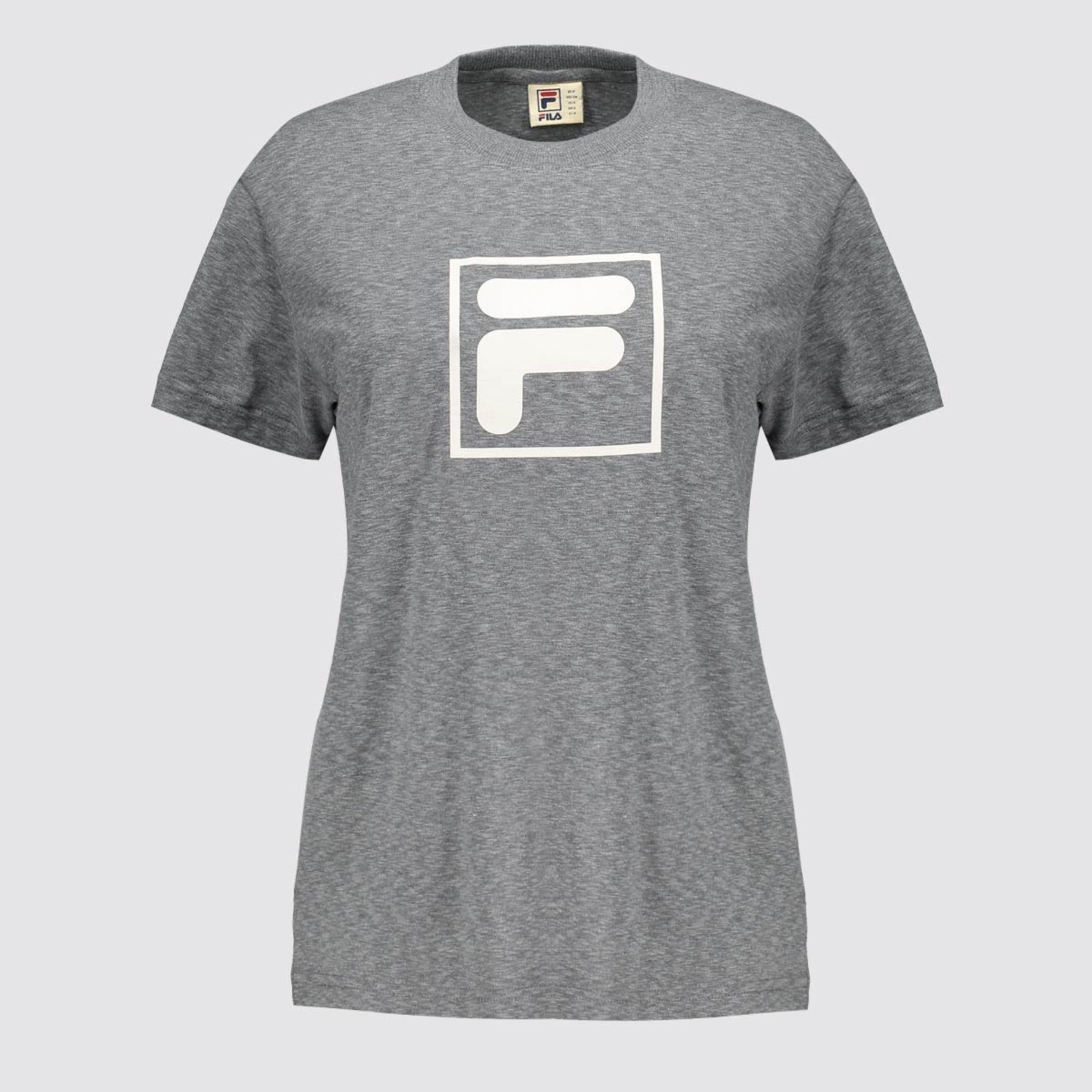 Camiseta Fila Comfort F-Box Graphic Feminina Cinza