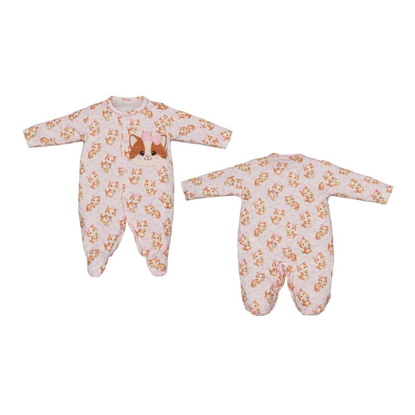Infantil - Macacão Longo Rosa Upi Uli P Rosa