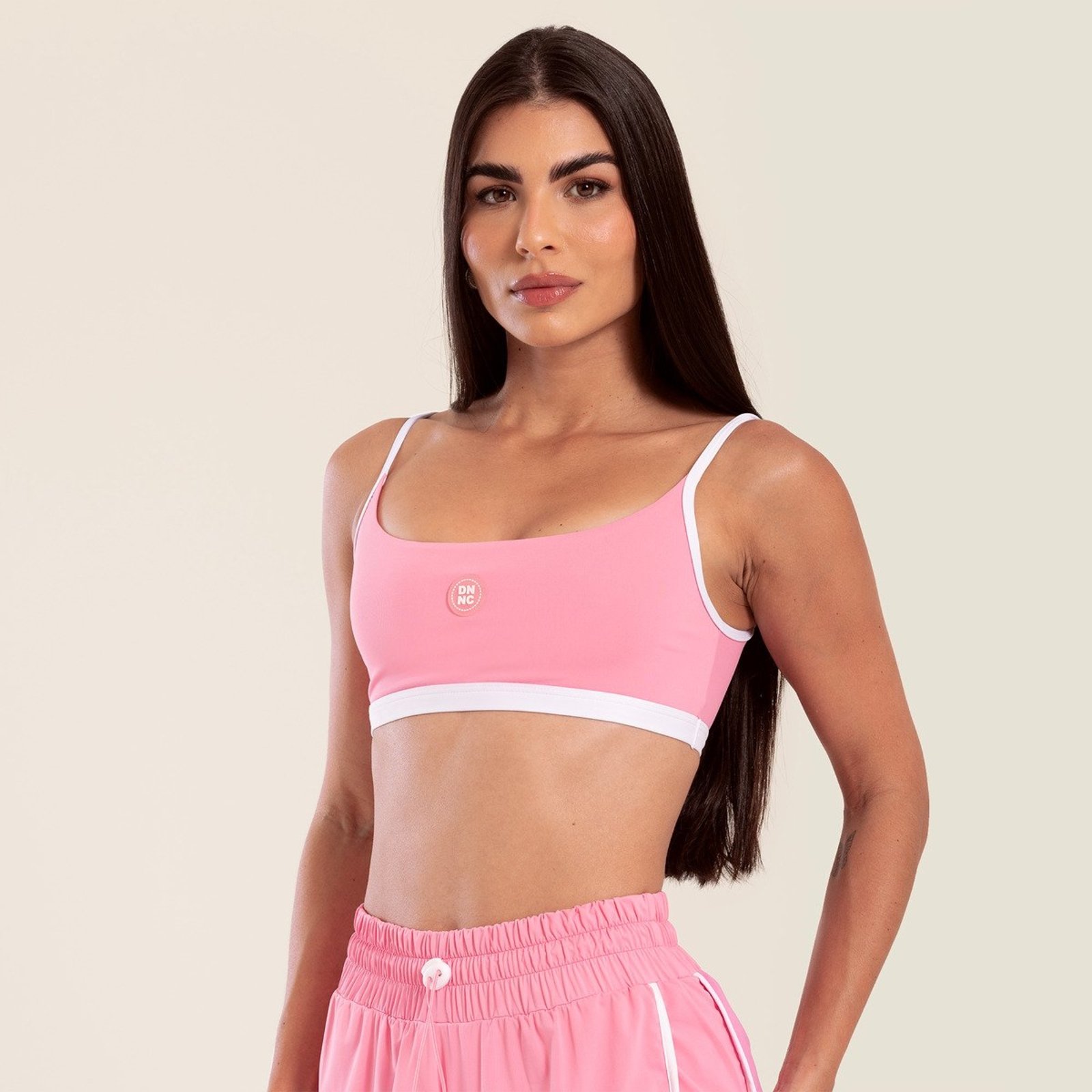 Top Bliss Rosa Spring Pink Poliamida Soft Com Bojo Donna Carioca