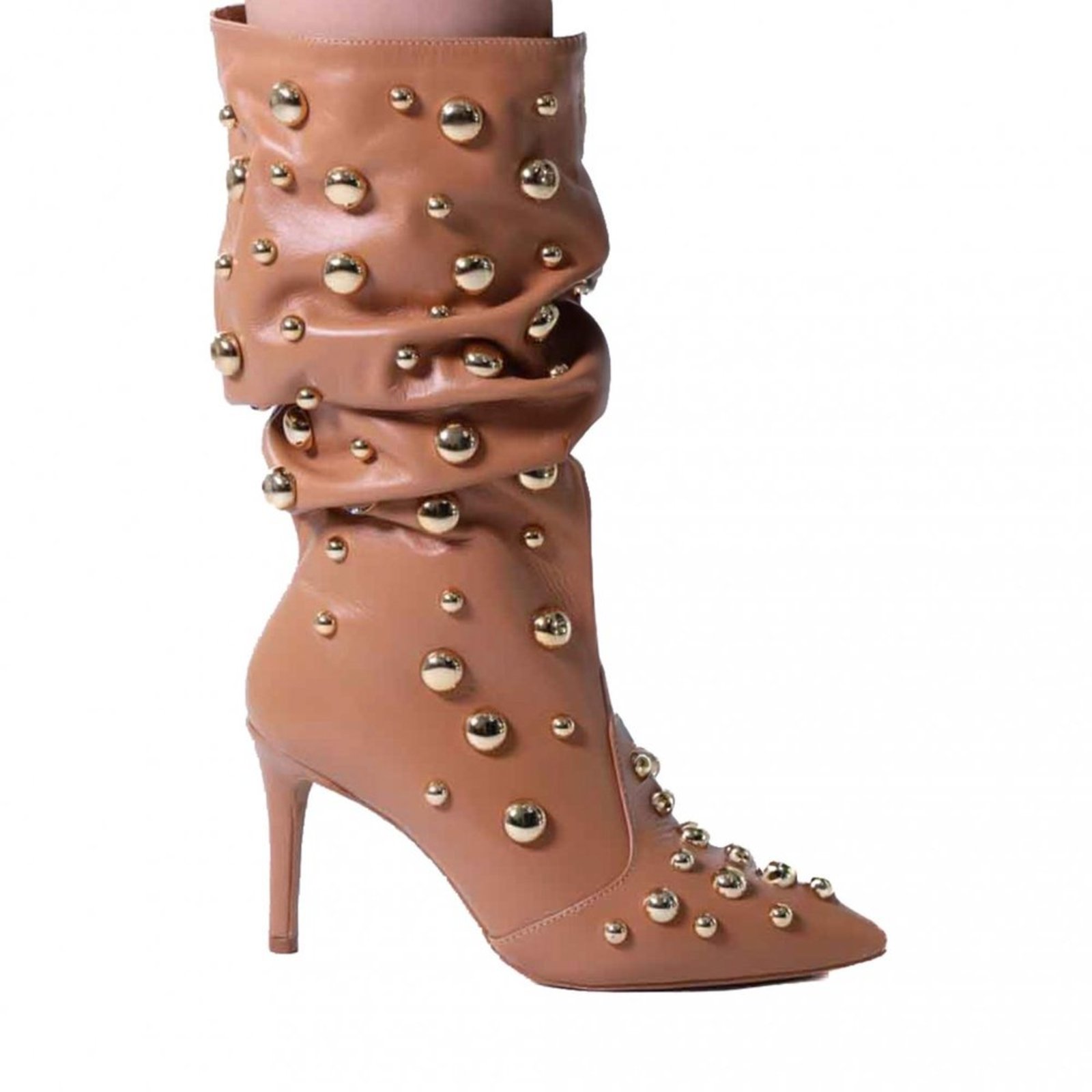 Bota Feminina Zariff com Maxi Esferas 2020-6521 Zariff Marrom