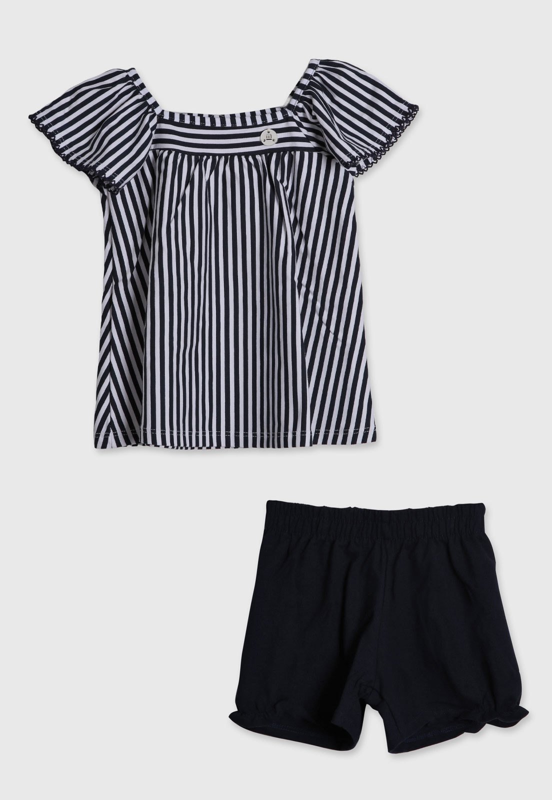 Infantil - Conjunto Milon Listrado Preto