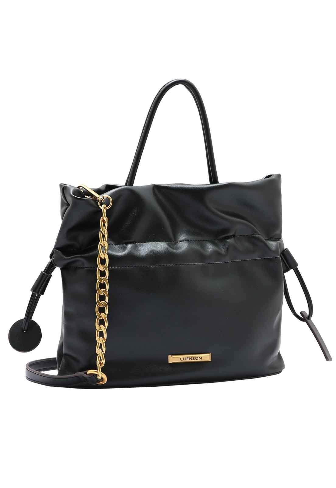 Bolsa Feminina Chenson Original Minimalista Luxo Mão Preto 3485041