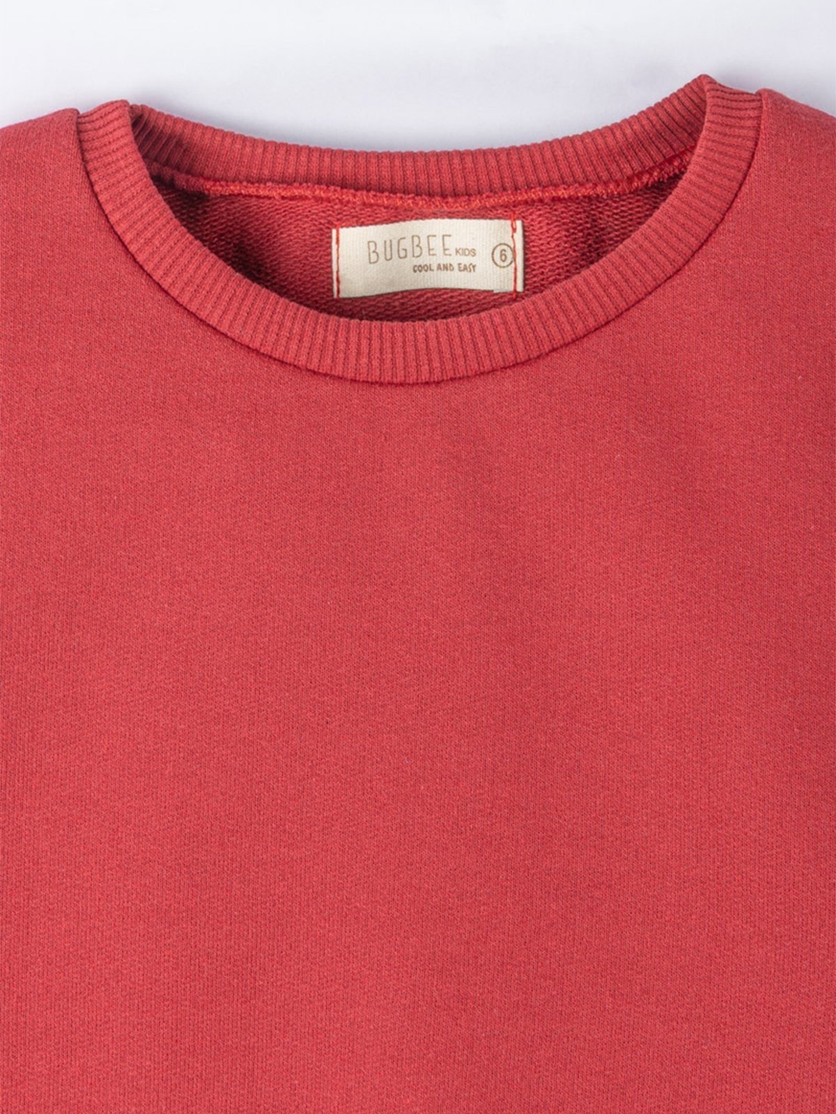 Vista 3 Infantil - Conjunto Bugbee Blusa Manga Longa e Calça Moletom Gola Redonda Liso Sem Estampa Menino vermelho Bugbee vermelho