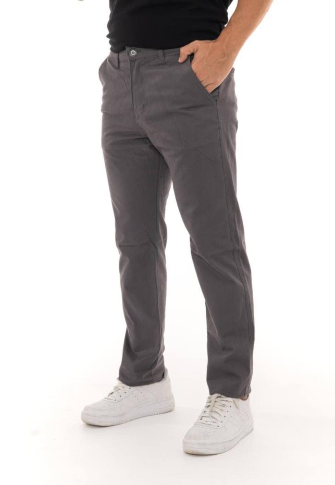 Calça Alfaiataria Masculina Cinza Confortável Tecido Premium