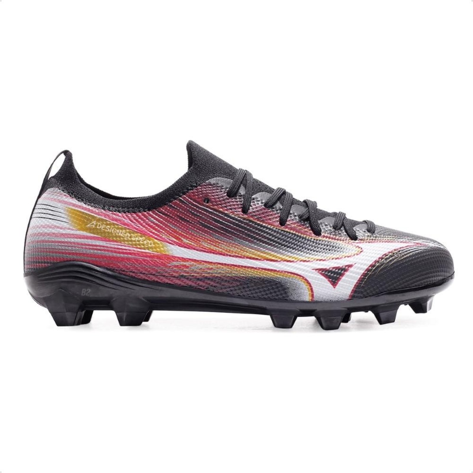 Chuteira Campo Mizuno Alpha Club Md Masculina Preto