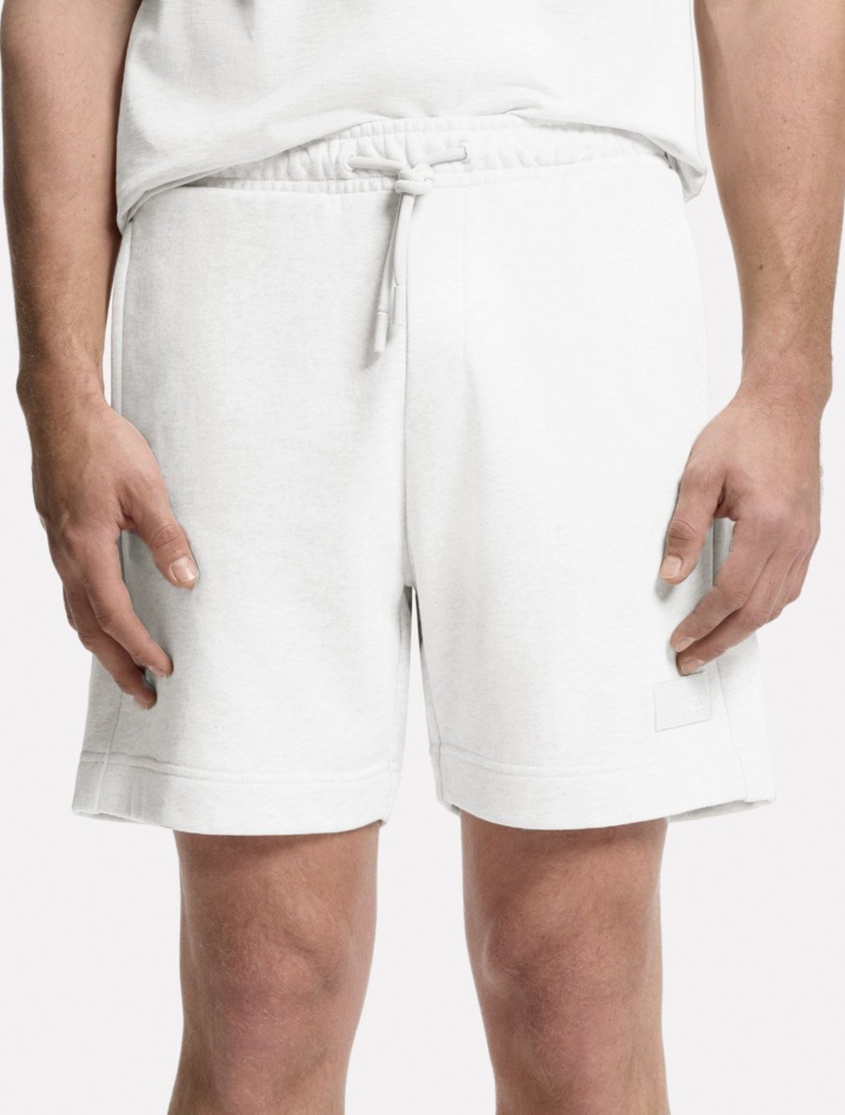 Bermuda Hugo Boss Masculina Moletom Regular JT_Shorts French Terry Branco