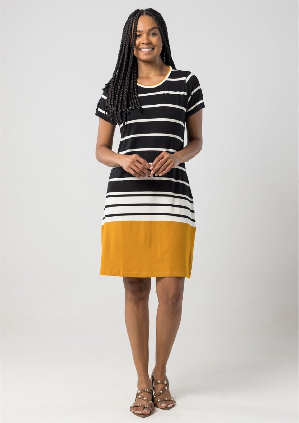 Vestido Pau a Pique Listrado Preto PRETO – XL Pau a Pique