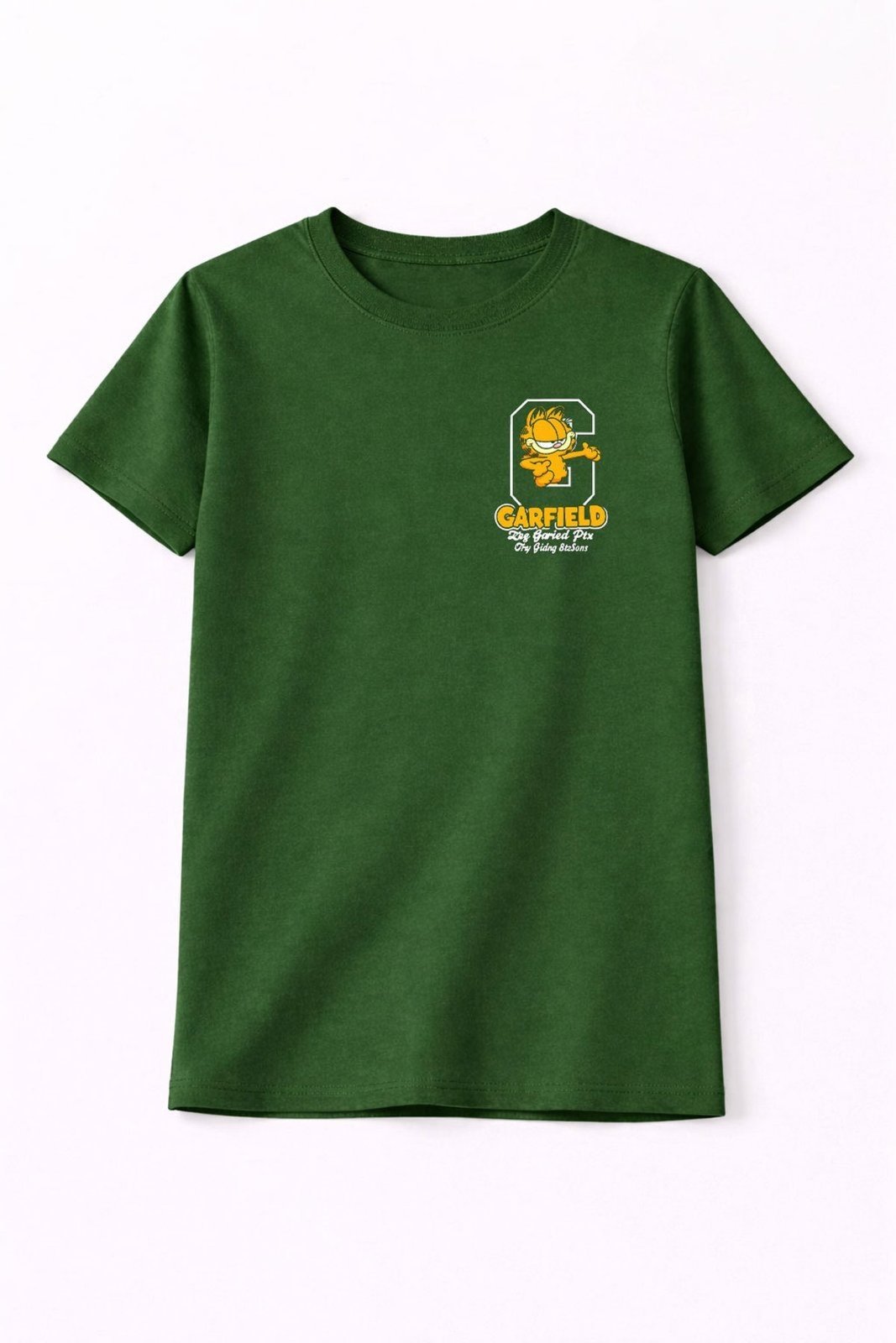 Infantil - Camiseta Masculina Algodão Gato Verde Musgo - Babei no Look