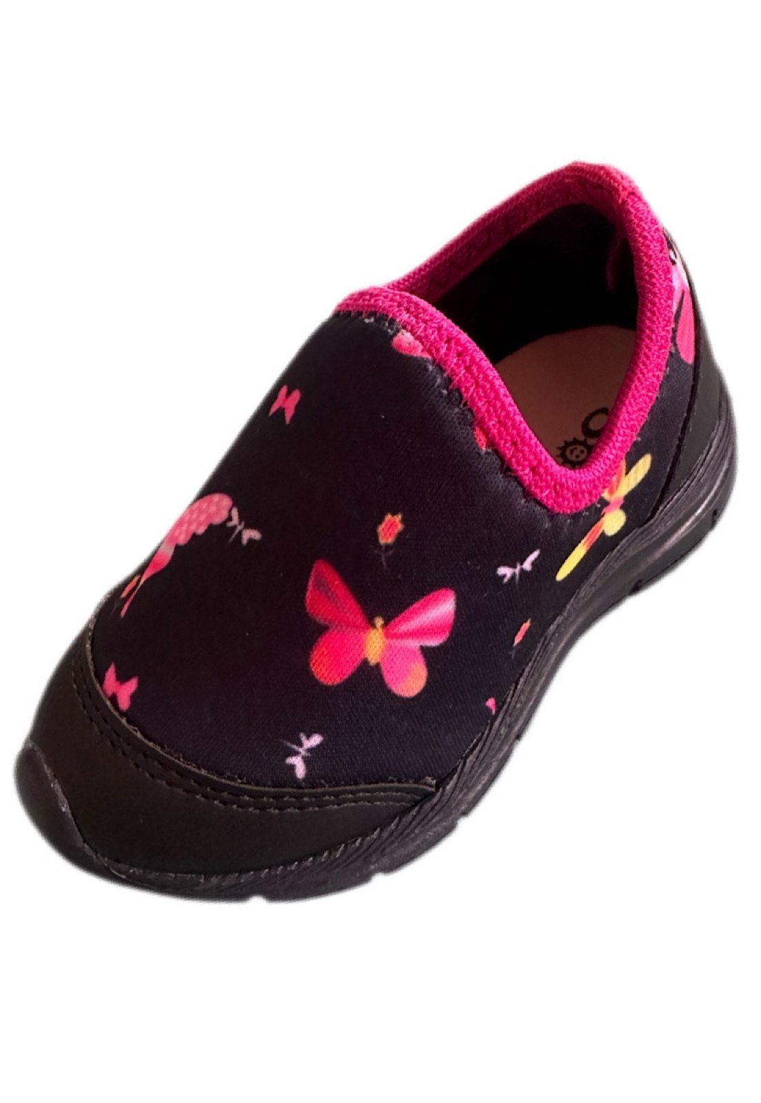 Infantil – Tênis Solzim Calce fácil borboleta Preto