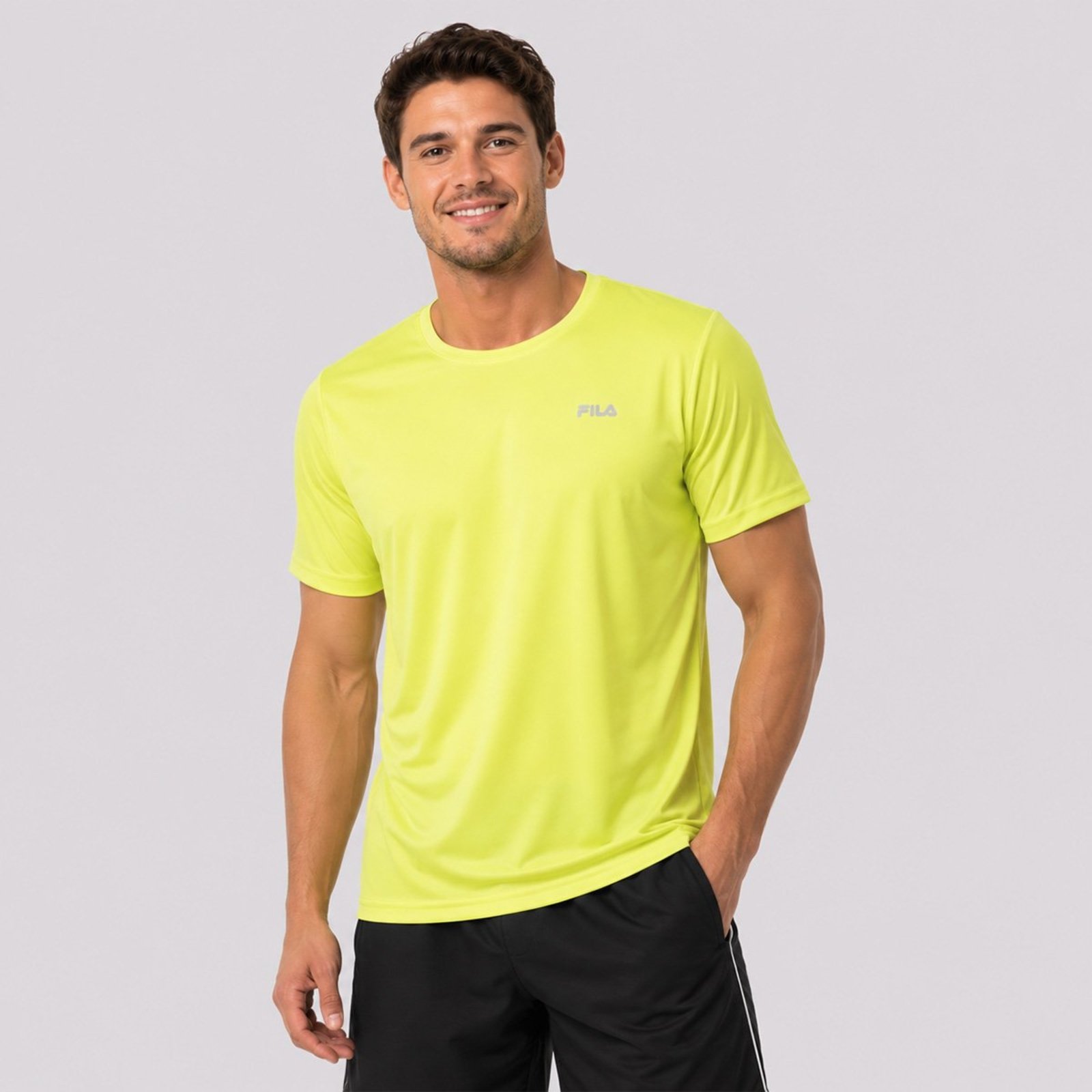 Camiseta Fila Basic Sports II Amarela Neon